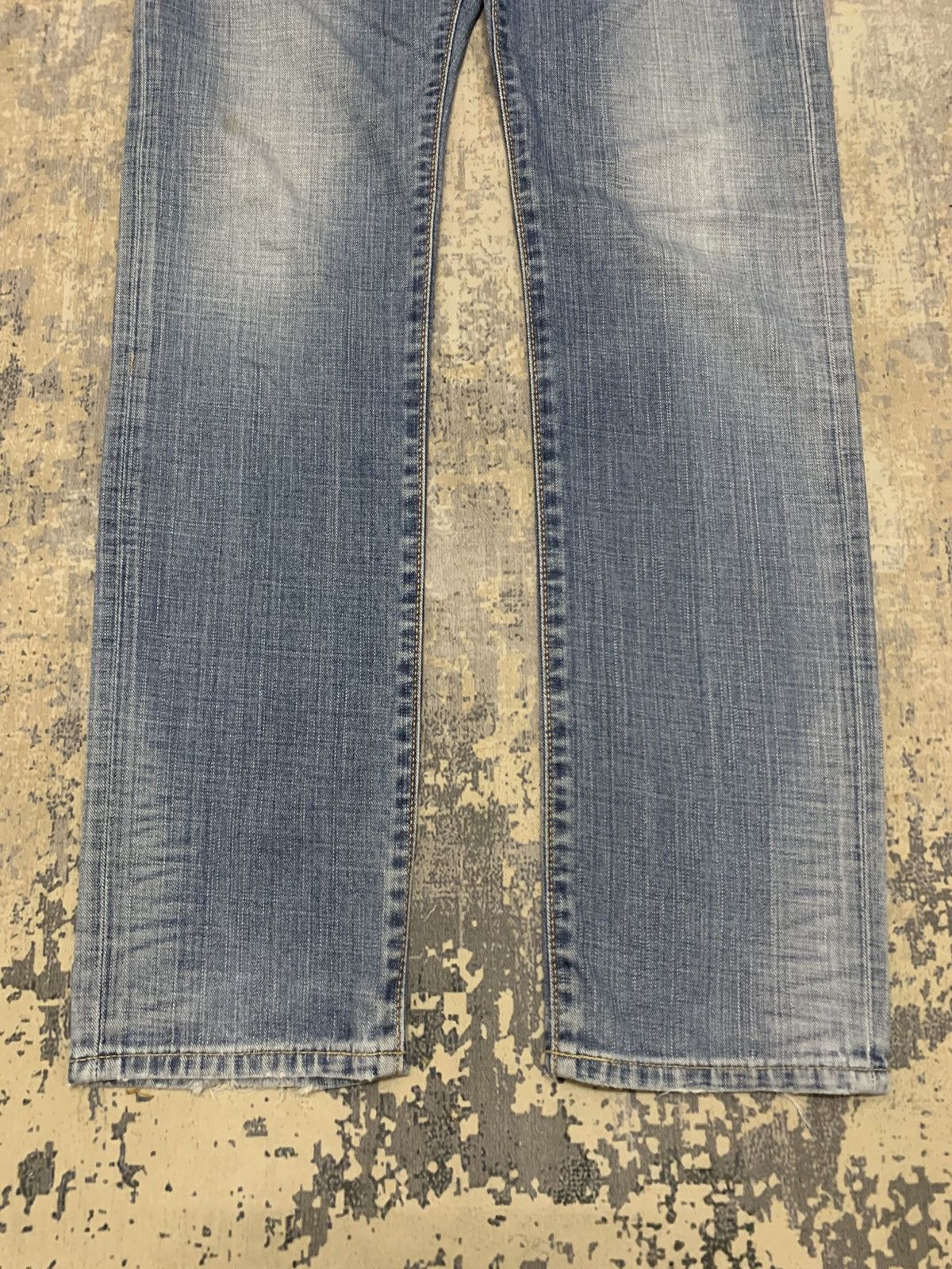 Japanese Brand Edwin blue trip 503 Slim Fit Distressed Jeans Size US 31 - 4 Thumbnail