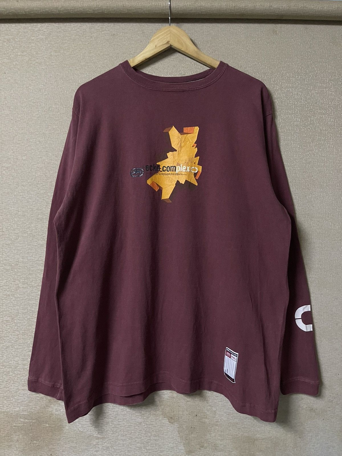 Ecko Unltd. Vintage ECKO UNLTD Ecko Complex Maroon Longsleeve Size US XXL / EU 58 / 5 - 1 Thumbnail