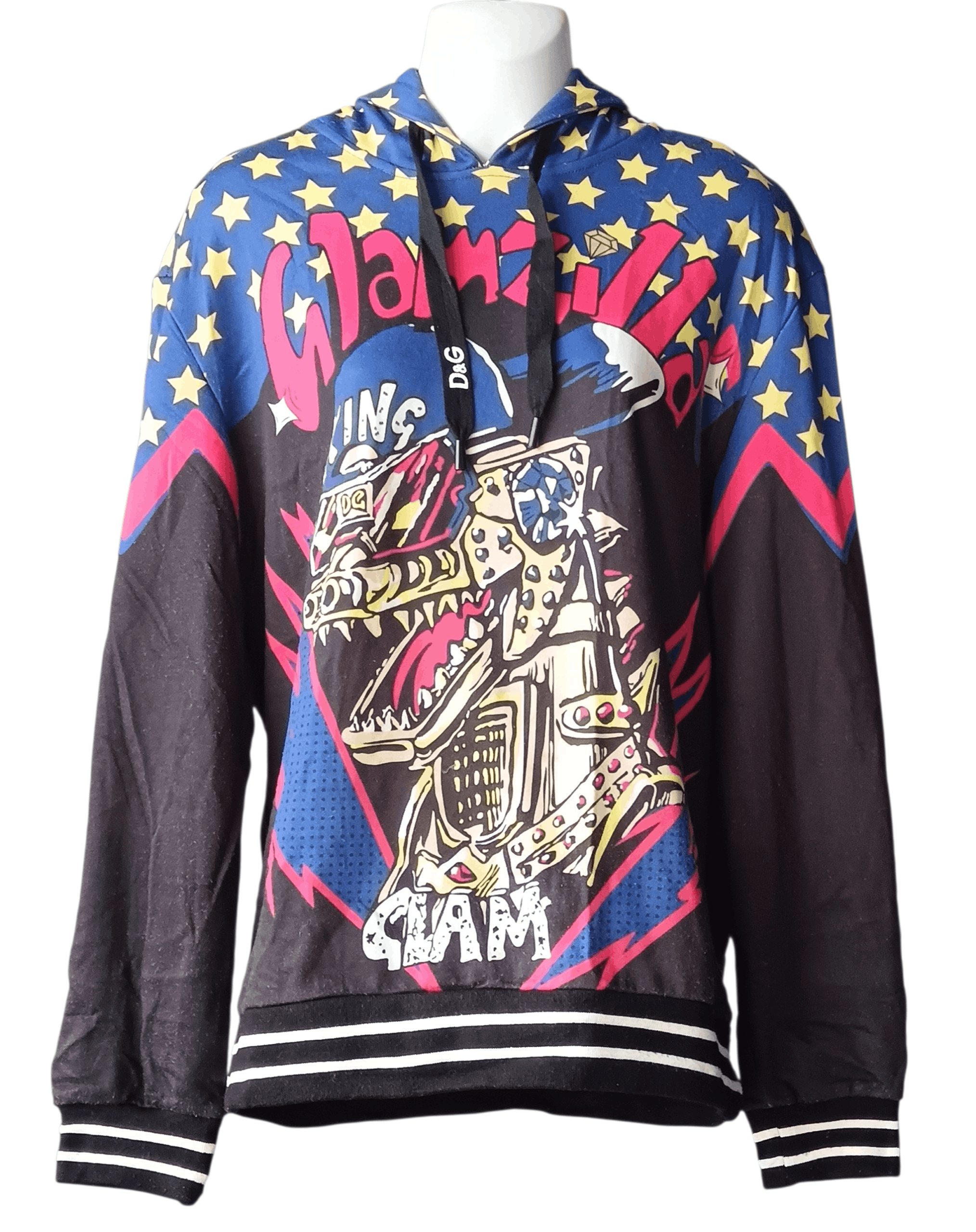 Dolce & Gabbana RARE GLAMZILLA GRAFFITI MULTICOLOURED HOODIE Size US XL / EU 56 / 4 - 1 Thumbnail
