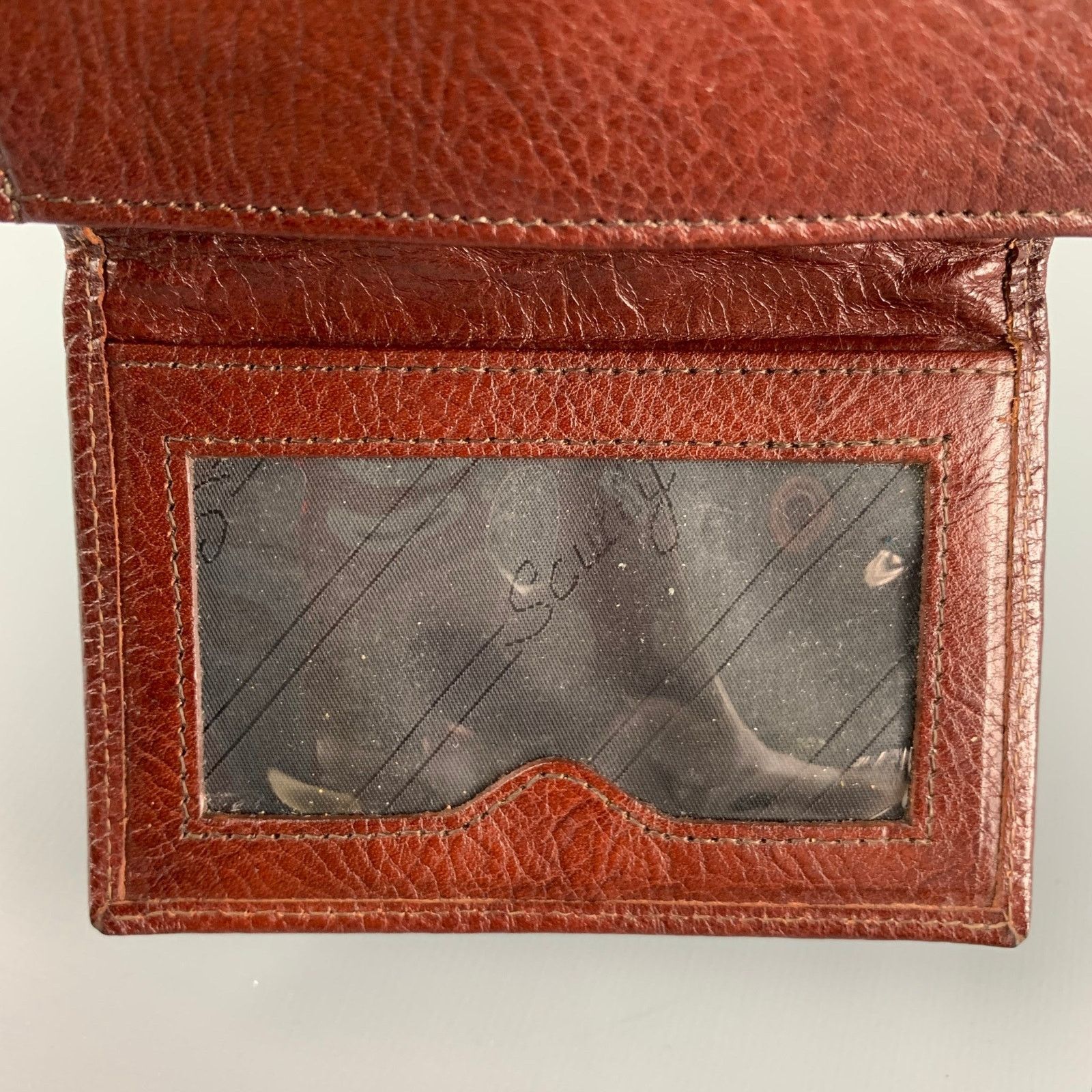 Scully Leather SCULLY Brown Textured Leather Bi-Fold Wallet Size ONE SIZE - 5 Thumbnail