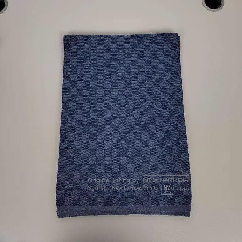 Louis Vuitton Louis Vuitton Blue checkerboard scarf Size ONE SIZE - 2 Thumbnail