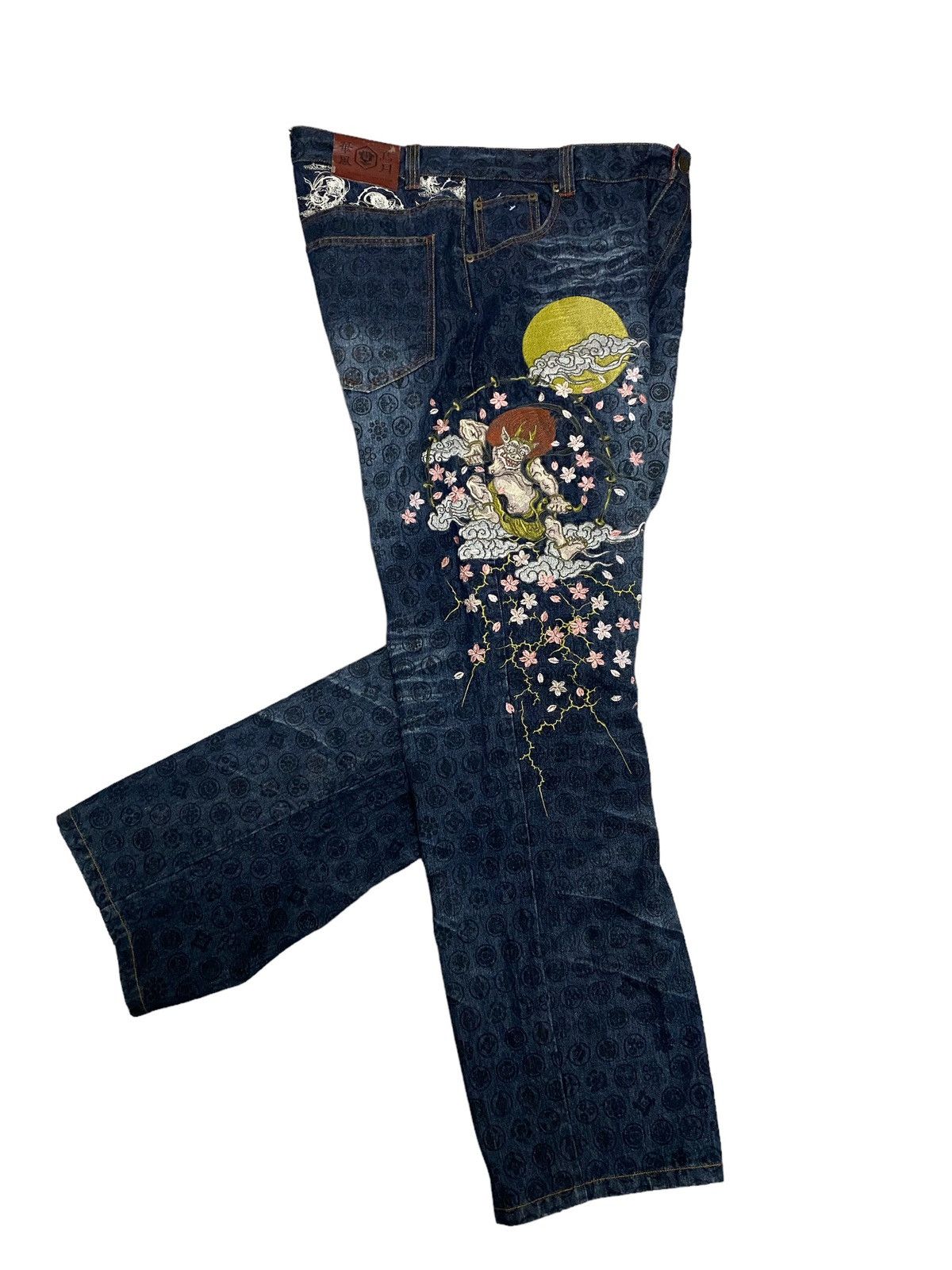 Vintage vintage The Japanese Tradition Embroided Denim Jeans Size US 38 / EU 54 - 5 Thumbnail