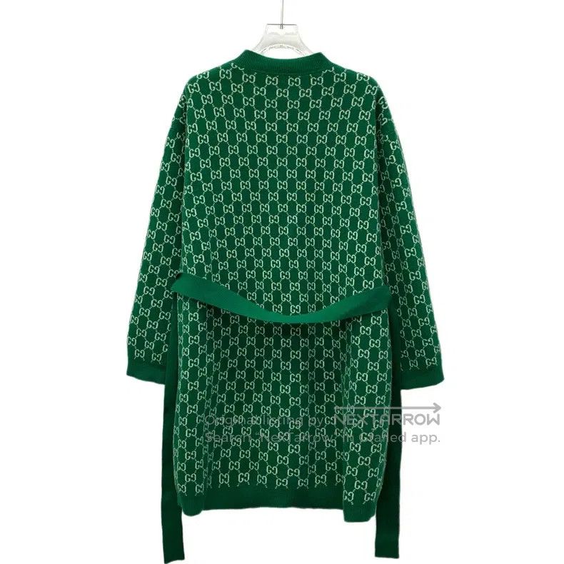 Gucci Gucci Green logo jacquard full-print wool single-breasted Size XXS / US 00 / IT 34 - 2 Thumbnail