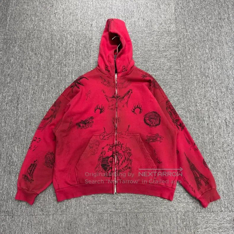 Balenciaga Balenciaga Tattoo pattern hooded sweatshirt Size US M / EU 48-50 / 2 - 1 Thumbnail