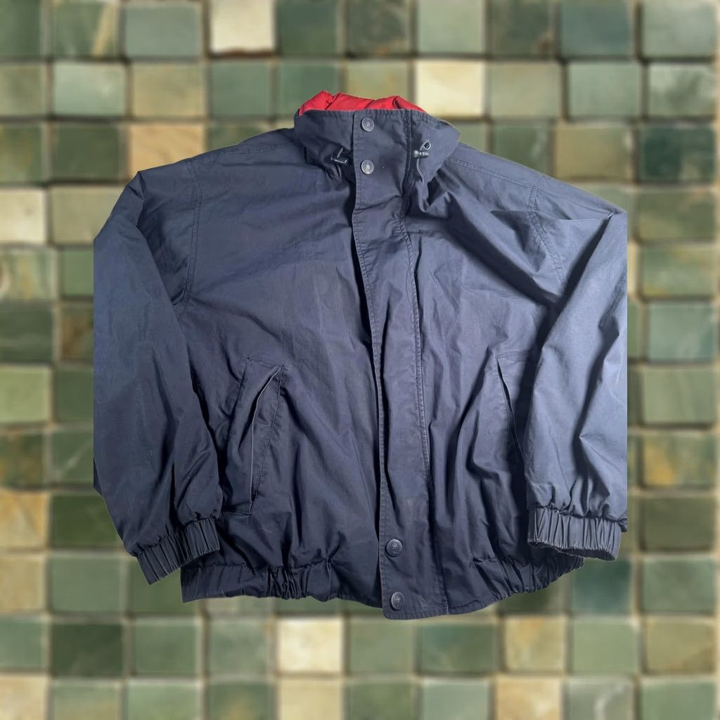 Tommy Hilfiger VINTAGE Tommy Hilfiger Jacket Mens Large Navy Blue Red Fleece Lined Windbreaker 90s Size US L / EU 52-54 / 3 - 1 Thumbnail