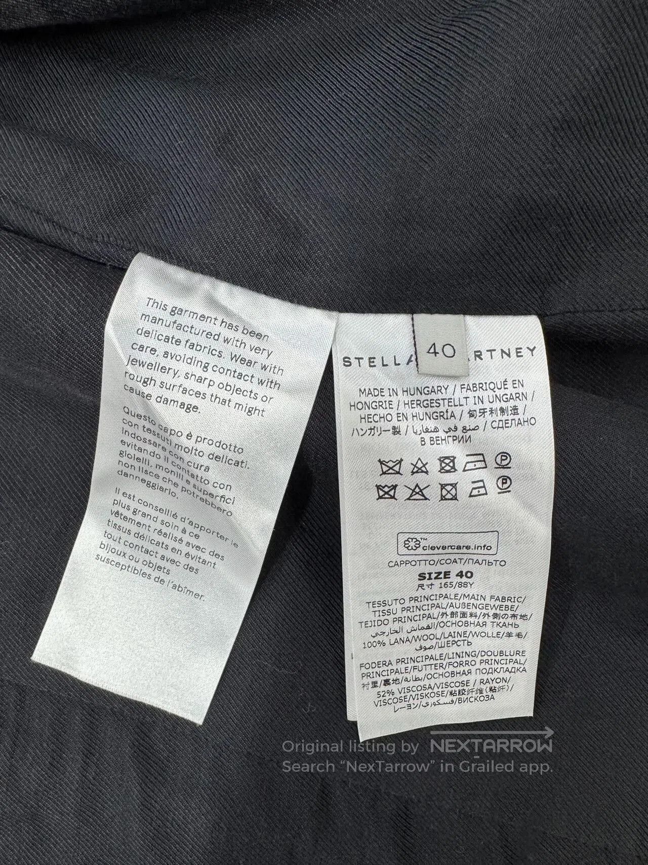 Stella McCartney Stella McCartney Women's Gray Coat. Size S / US 4 / IT 40 - 8 Thumbnail