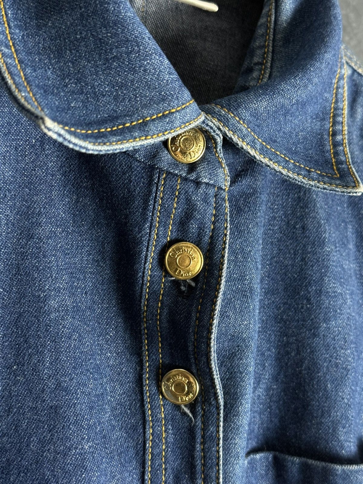Dior Vintage CHRISTIAN DIOR BOUTIQUE Embroidered Denim Jacket Size M / US 6-8 / IT 42-44 - 11 Thumbnail