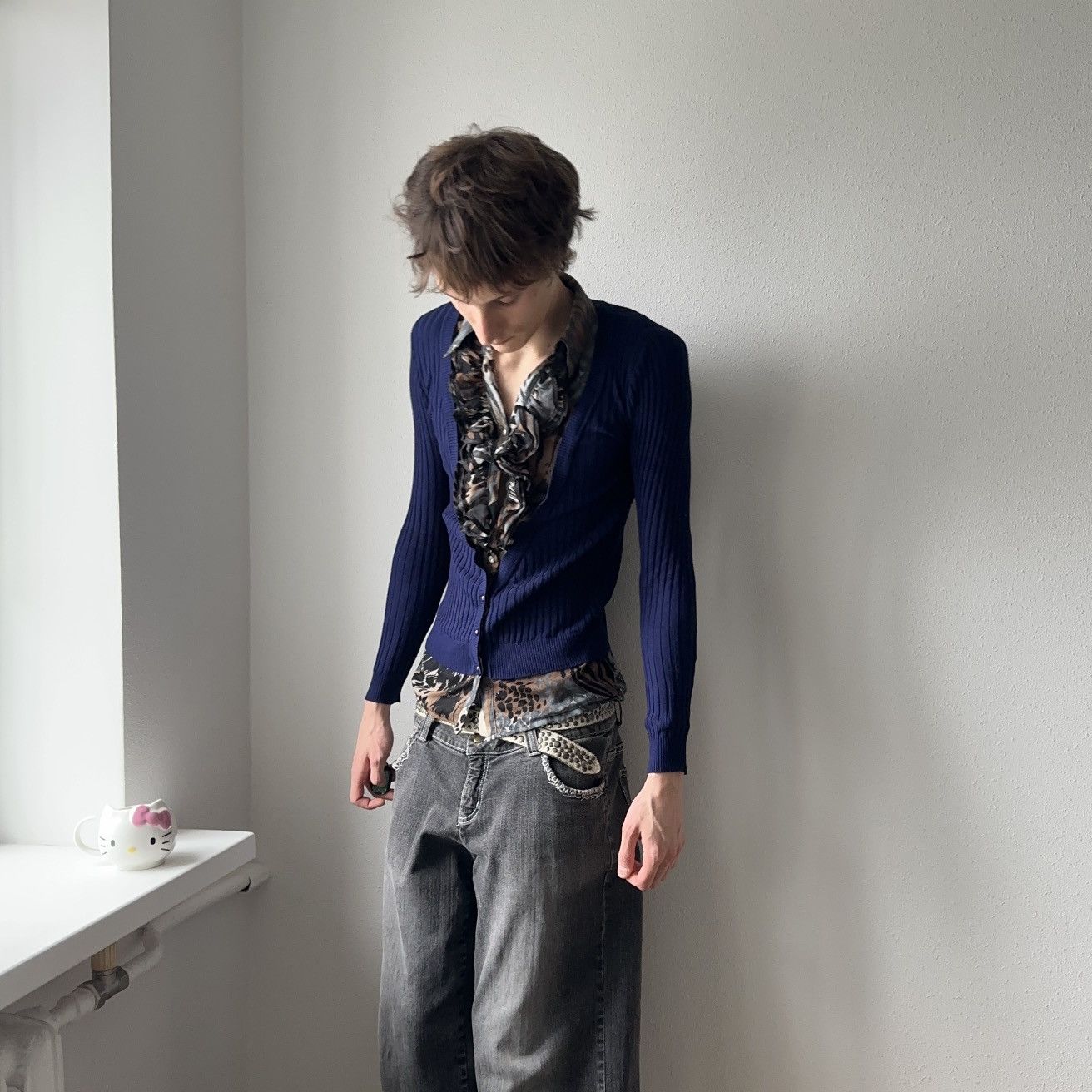 Hysteric Glamour × Undercover Sexy Office Siren Sweater Cardigan Ruffles Sarah Pacini Vibe Size M / US 6-8 / IT 42-44 - 4 Thumbnail