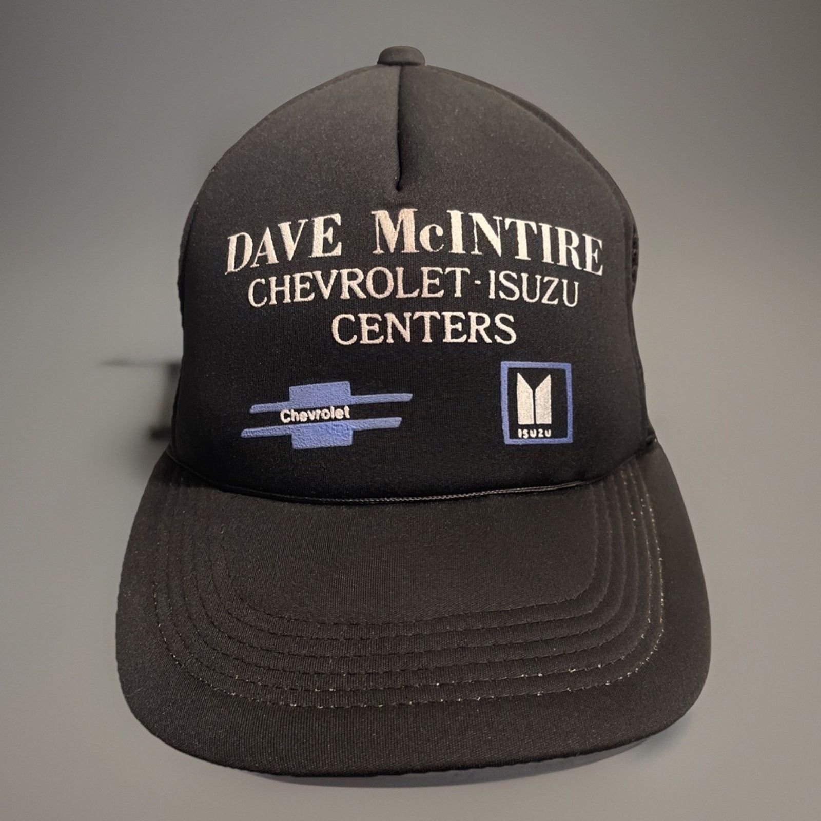 Vintage Dave McIntire Chevrolet-Isuzu Centers Snapback Trucker Hat Size ONE SIZE - 1 Thumbnail