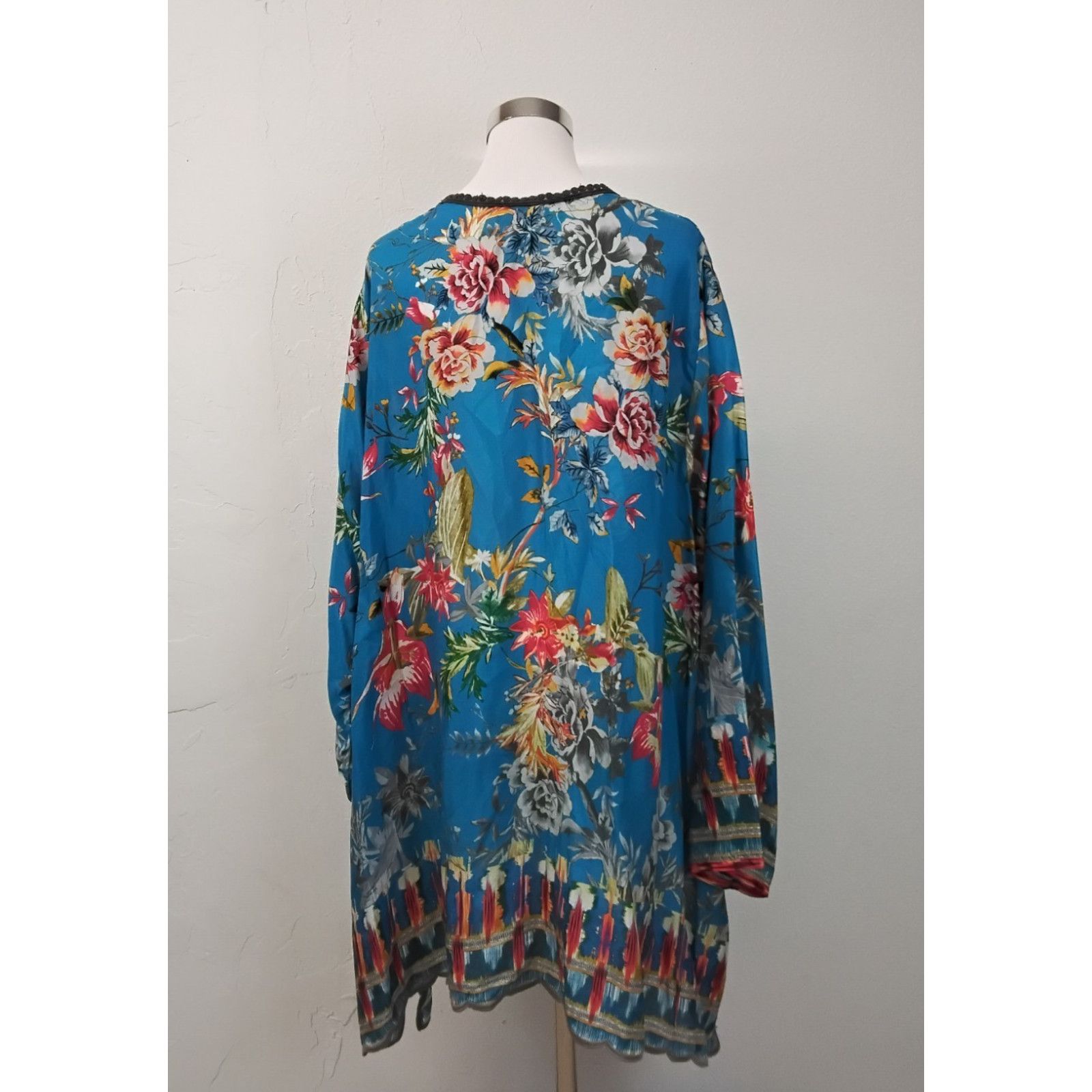 Johnny Was Johnny Was Silk Dress/Tunic Women's M/L Floral Size L / US 10 / IT 46 - 5 Thumbnail