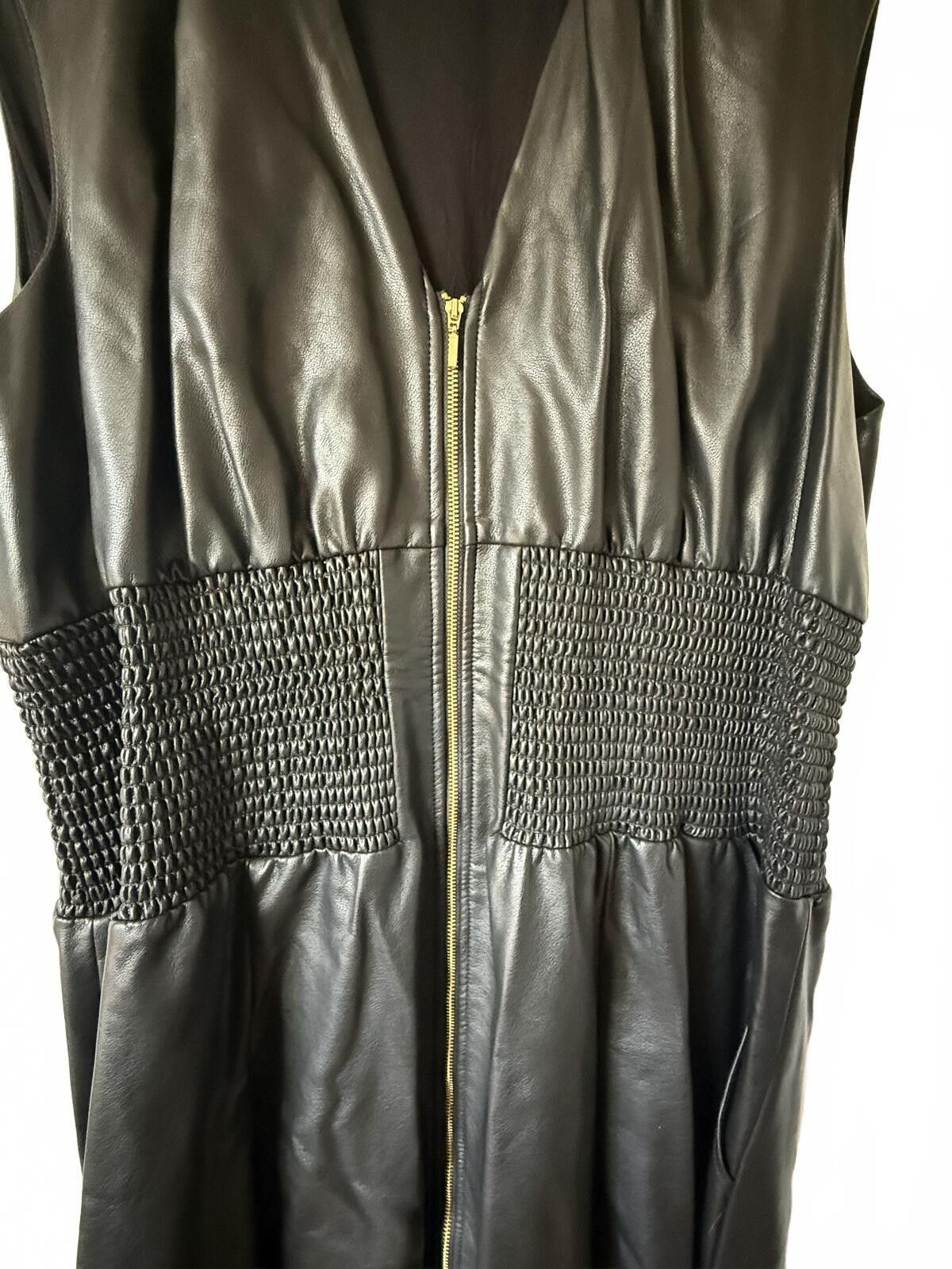 Other Anthropologie Tommie Dress Faux Leather 2X Size XXL / US 16-18 / IT 52-54 - 2 Thumbnail