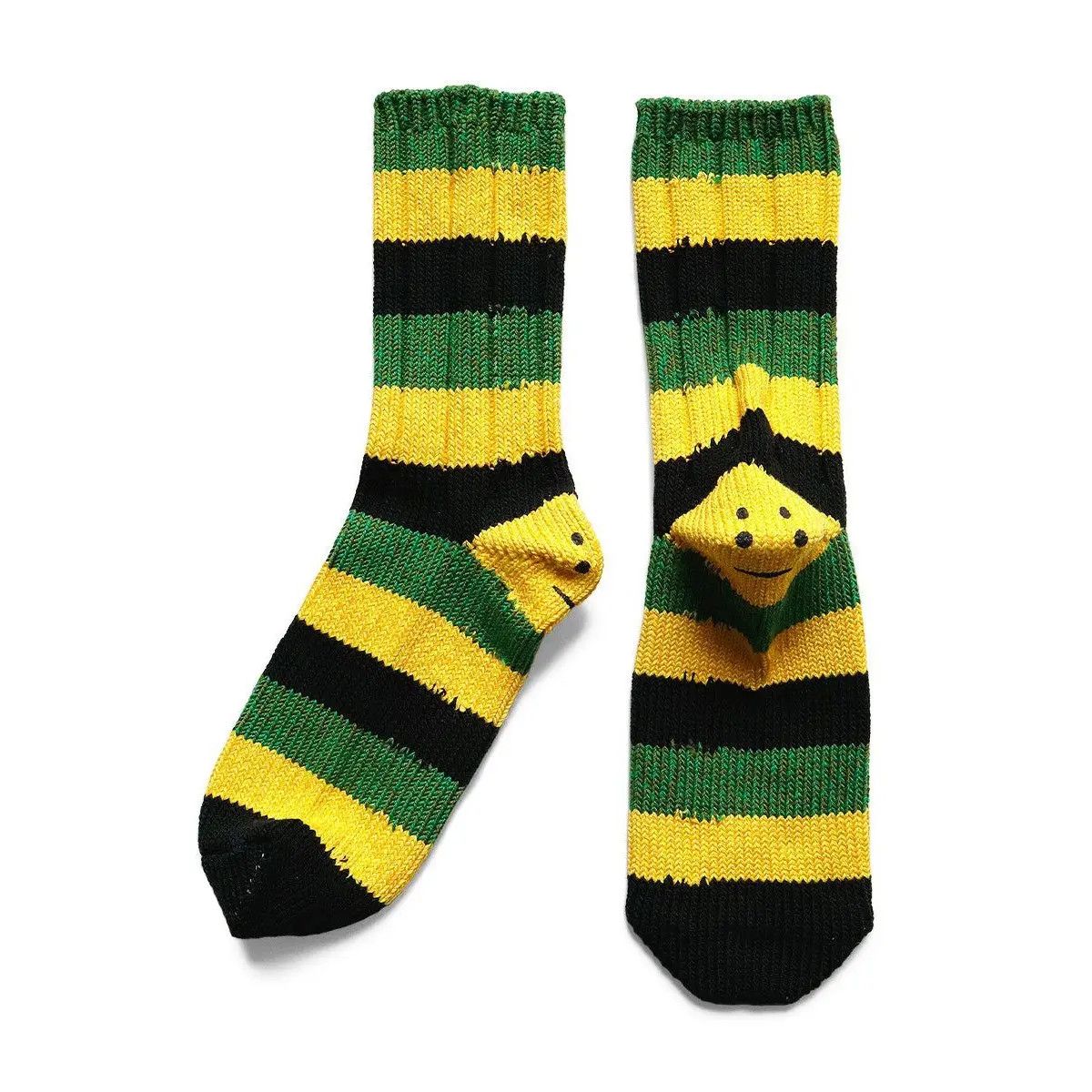 Kapital Kapital 56 Rasta RAINBOWY HAPPY HEEL socks Size ONE SIZE - 1 Preview