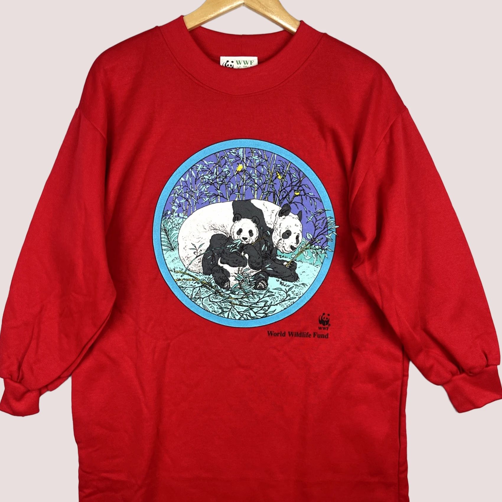 Vintage VINTAGE WWF Shirt Womens Medium Red World Wildlife Fund Sleep Nightshirt Size M / US 6-8 / IT 42-44 - 1 Thumbnail