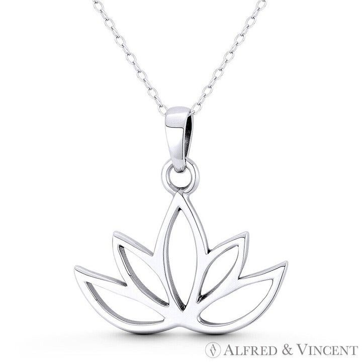 Other Lotus Flower Charm Buddhist Symbol Pendant Size ONE SIZE - 1 Preview