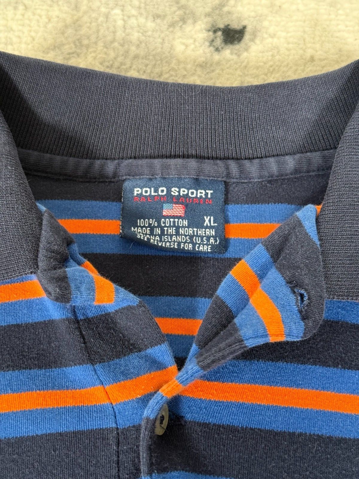 Polo Ralph Lauren Vintage 90s Polo Sport Ralph Lauren Striped Polo Shirt Size US XL / EU 56 / 4 - 4 Thumbnail