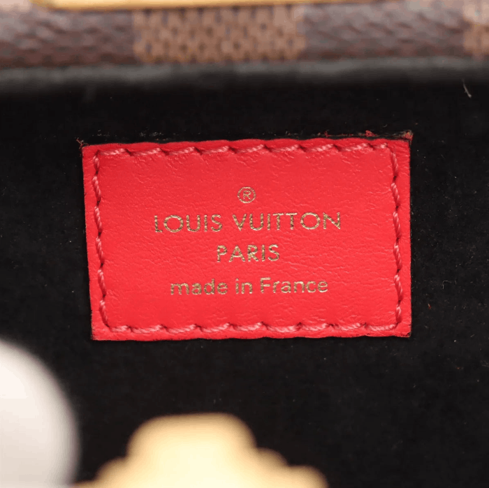 Louis Vuitton Damier Ebene LV Stories Box Patches Bag Brown x Red Size ONE SIZE - 9 Thumbnail