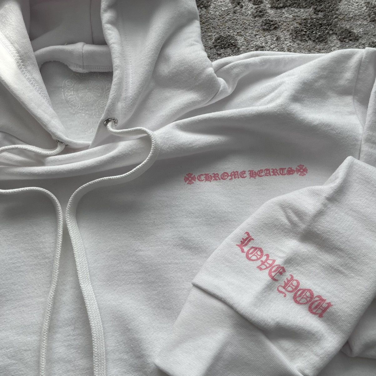 Chrome Hearts Chrome Hearts Laurie Lynn Stark “Love You” White Pink Hoodie Size M / US 6-8 / IT 42-44 - 5 Thumbnail
