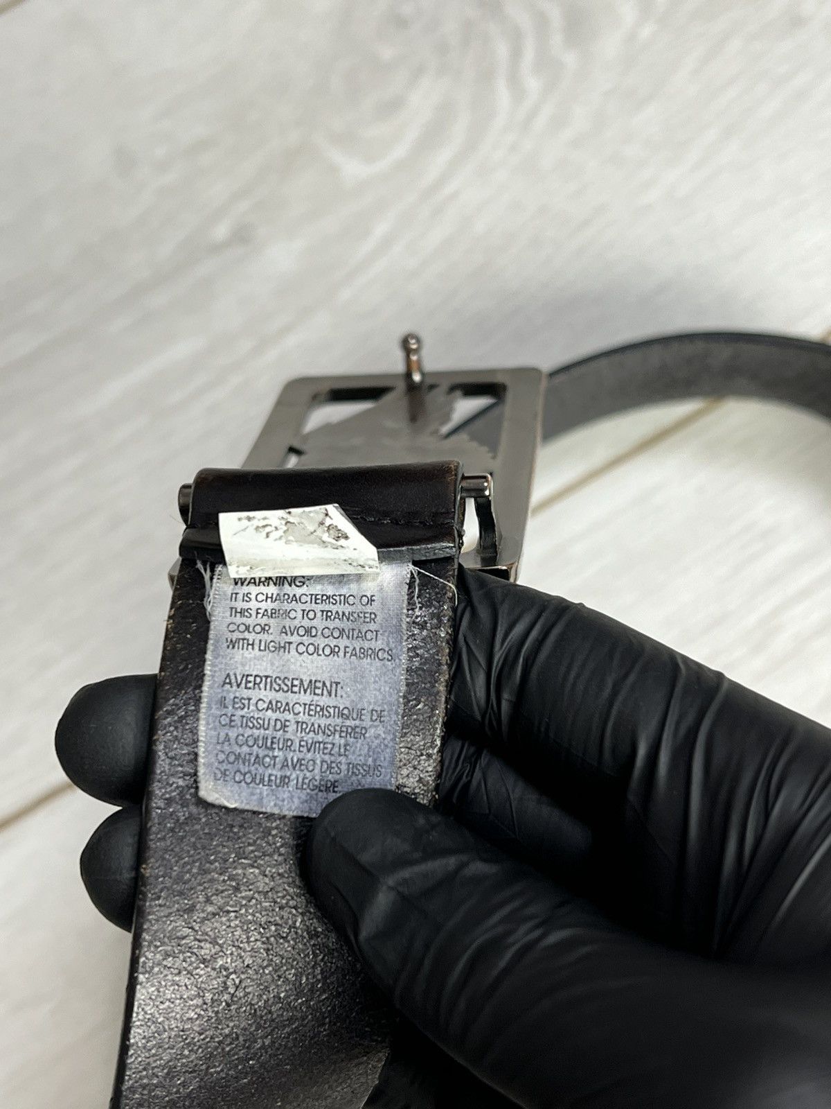 Armani Exchange Vintage Armani Exchange Eagle Plaque Leather Belt - Size 32 Size 32 - 12 Thumbnail