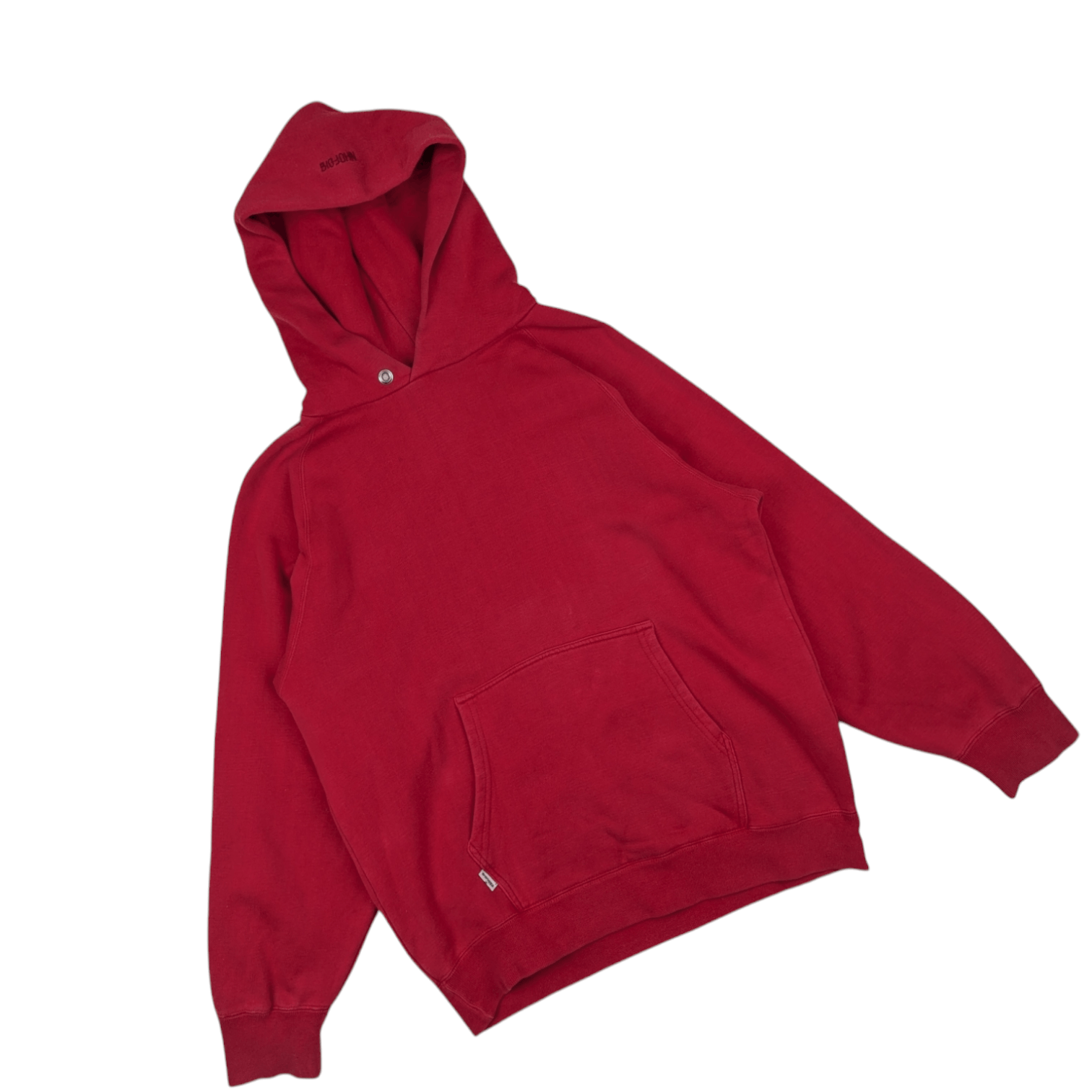 Big John Vintage 90's BIG JOHN Japan Orange Plain Hoodie Sweatshirt Size US S / EU 44-46 / 1 - 3 Thumbnail