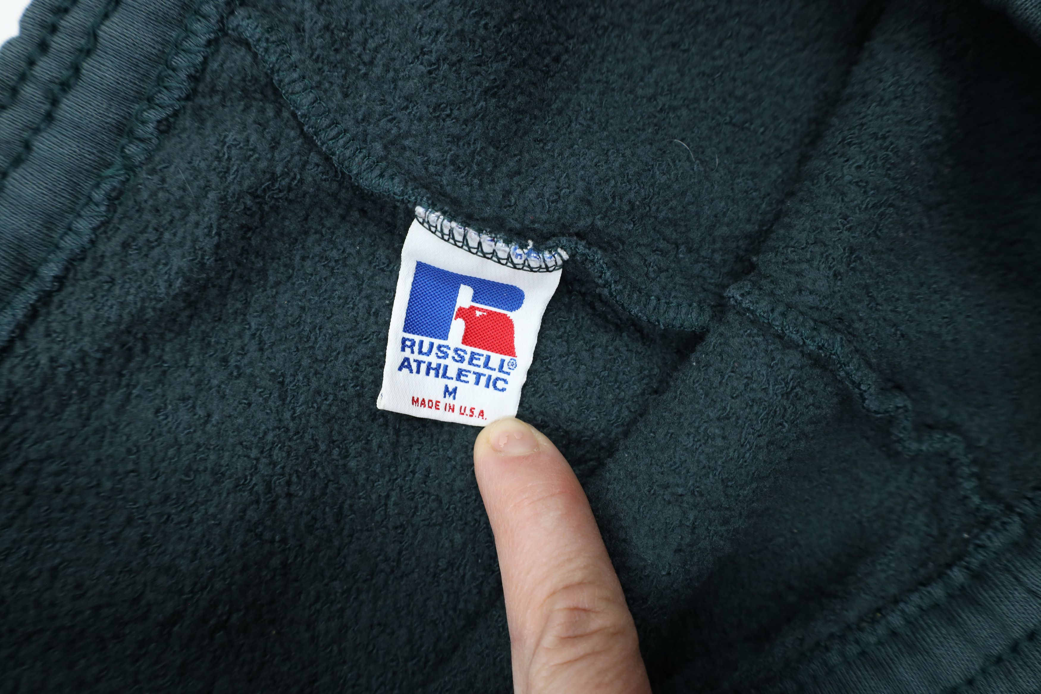 Russell Athletic × Vintage Vintage 90s Russell Athletic Blank Sweatpants Green USA Size US 34 / EU 50 - 9 Thumbnail