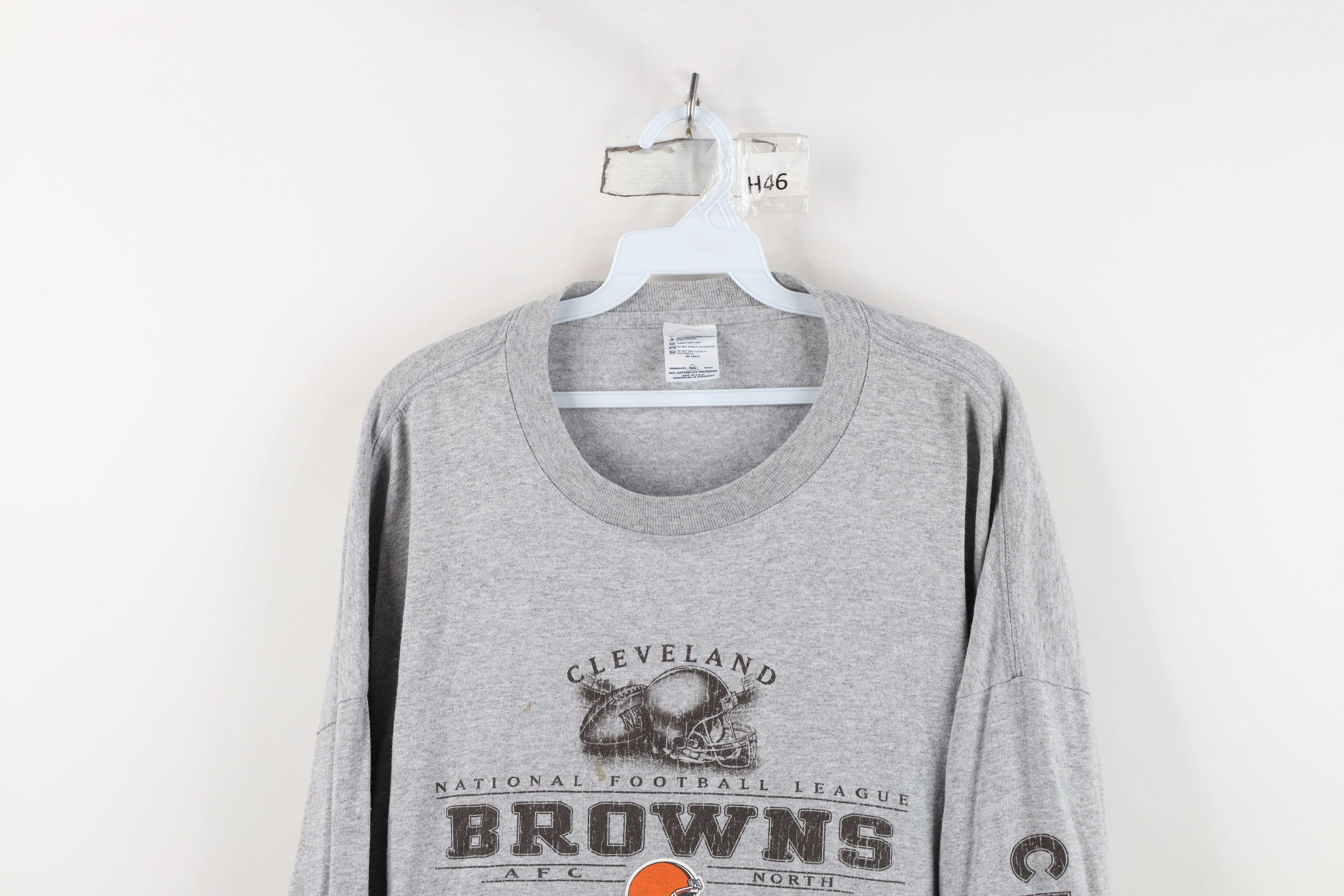 Vintage Vintage Browns Football Long Sleeve T-Shirt Heather Gray Size US XXL / EU 58 / 5 - 2 Thumbnail