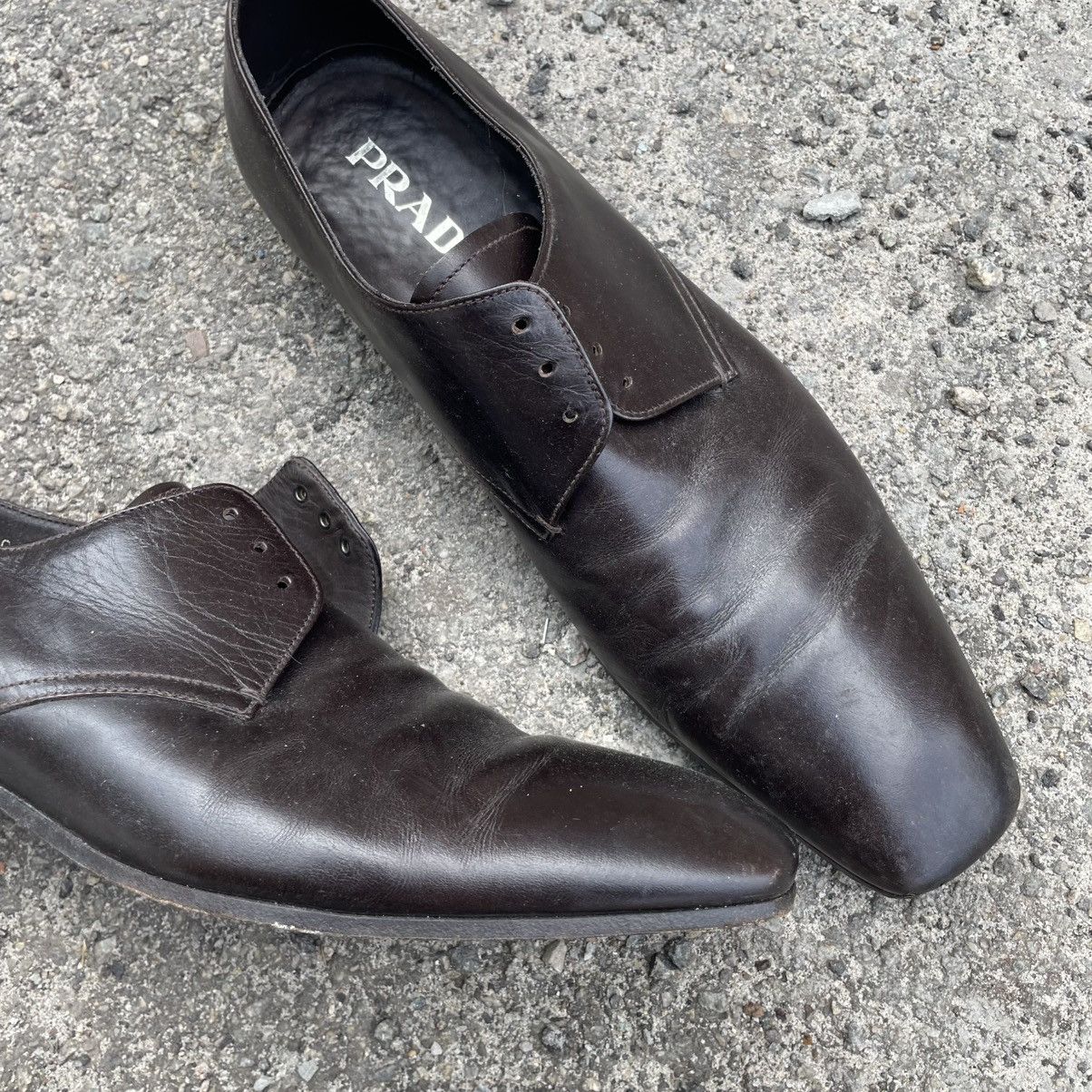 Prada 9.5 old luxury Prada Men Leather Ankle Boots Shoes oxford Size US 9.5 / EU 42-43 - 3 Thumbnail