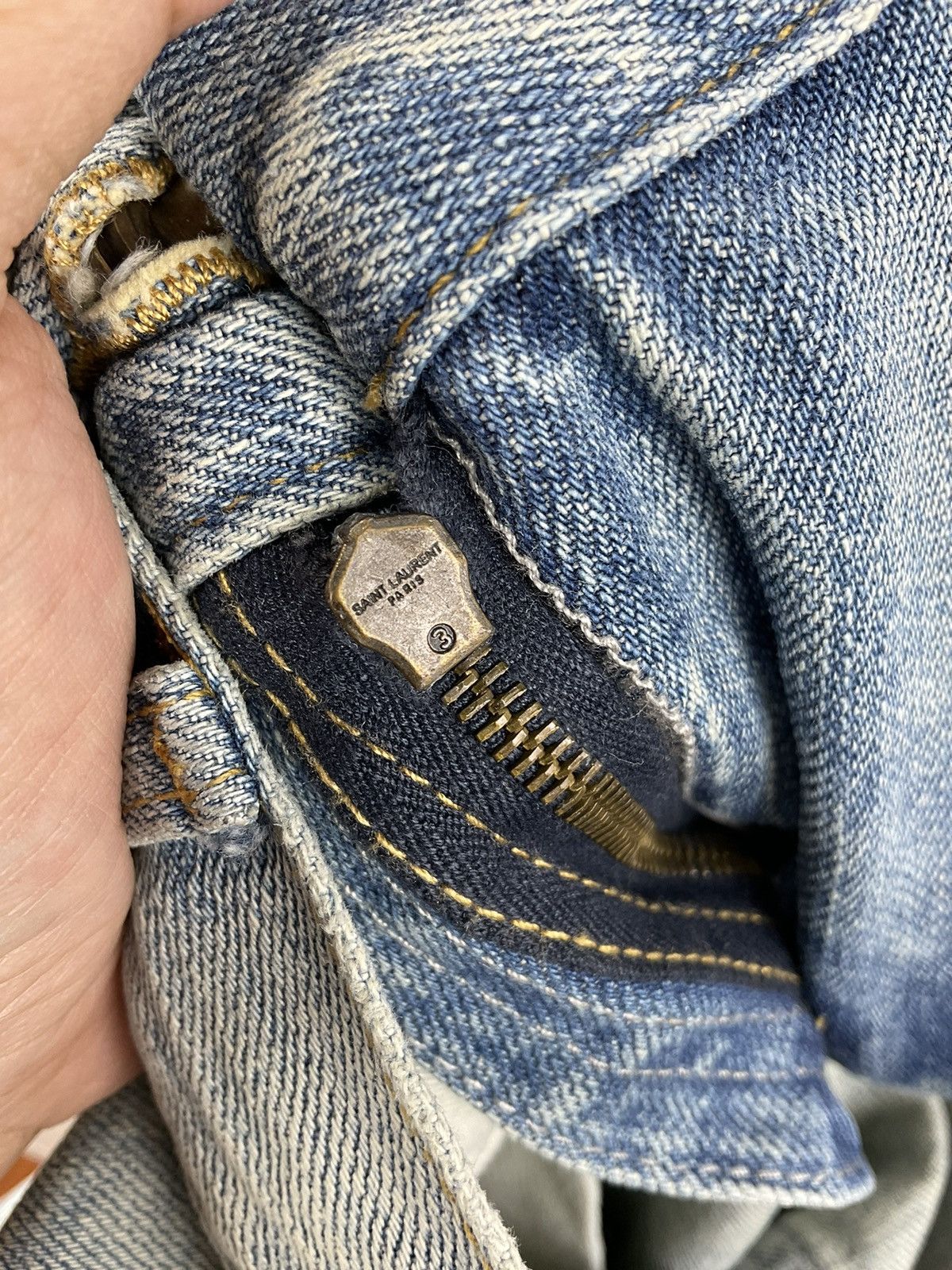 Saint Laurent Paris Saint Laurent Distressed Slim Jean Size US 28 / EU 44 - 9 Thumbnail