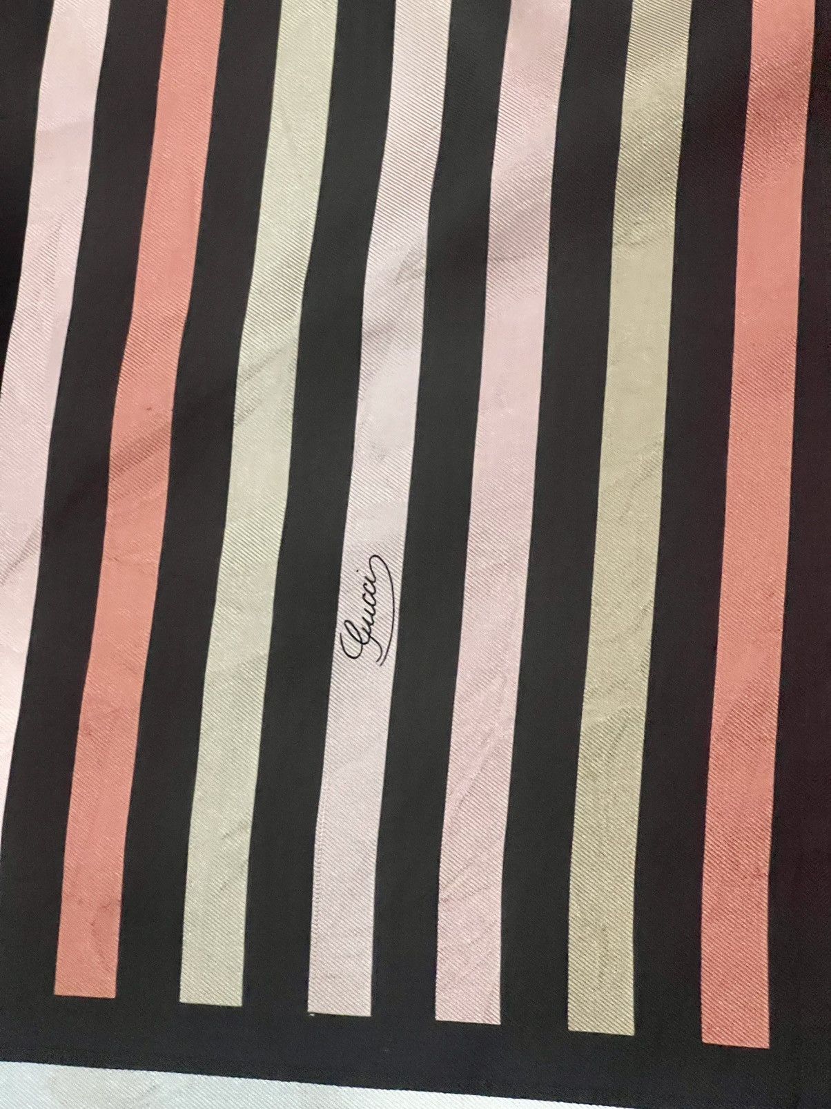 Gucci Gucci Striped Silk Scarf Size ONE SIZE - 3 Thumbnail
