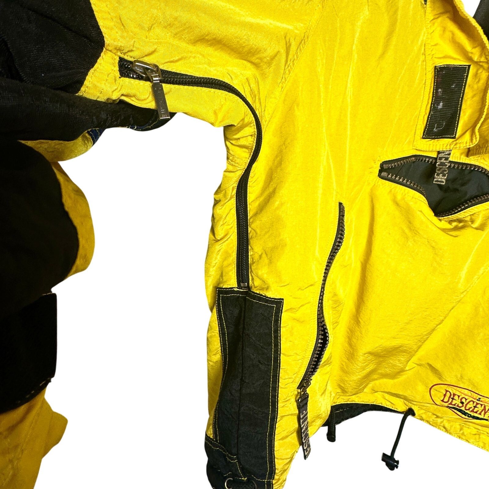 Descente Descente 90s Rare VNTG HalfZip Yellow Parka Aztec Ski Jacket Size US M / EU 48-50 / 2 - 10 Thumbnail