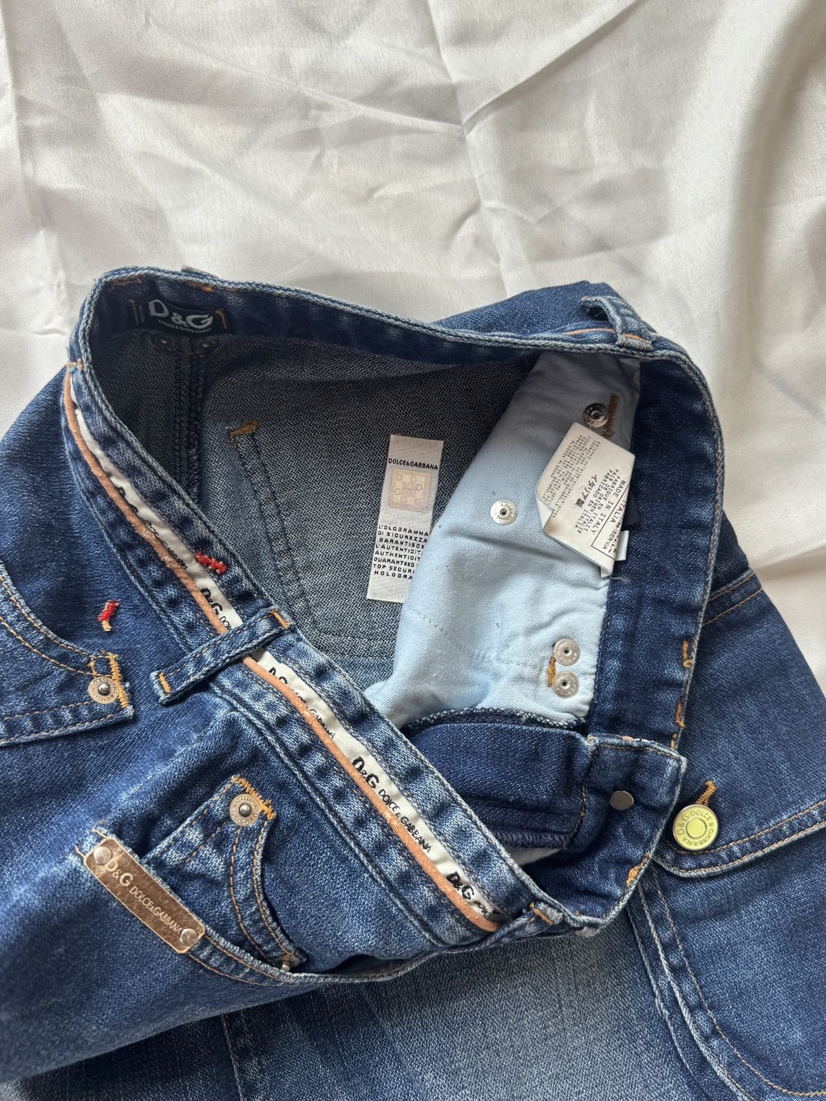 Dolce & Gabbana D&G Dolce & Gabbana Vintage Cargo Denim Skirt Size 27" / US 4 / IT 40 - 9 Thumbnail