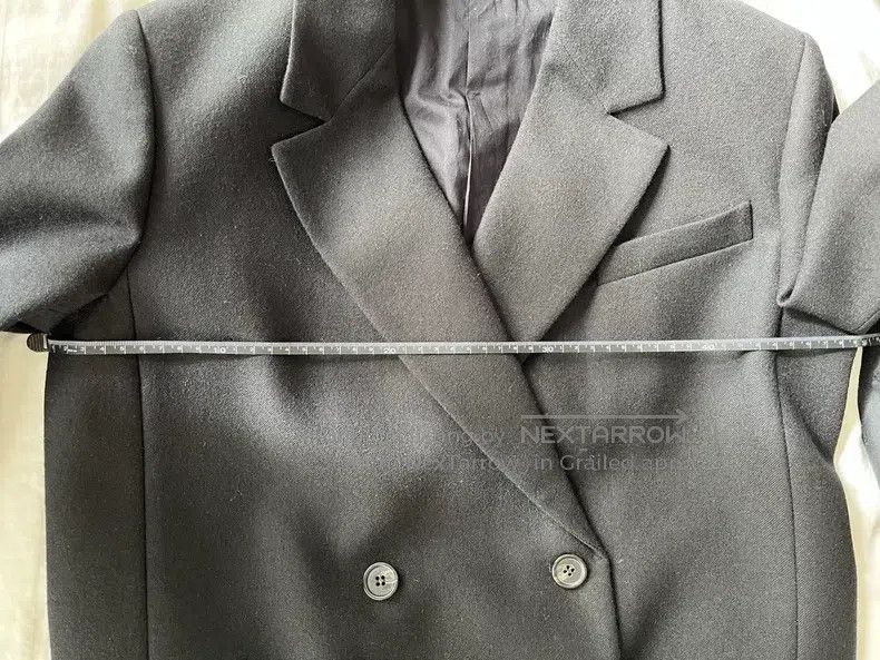 Jil Sander Jil Sander Navy Blue Black Double-breasted Suit Jacket Size 36S - 5 Thumbnail