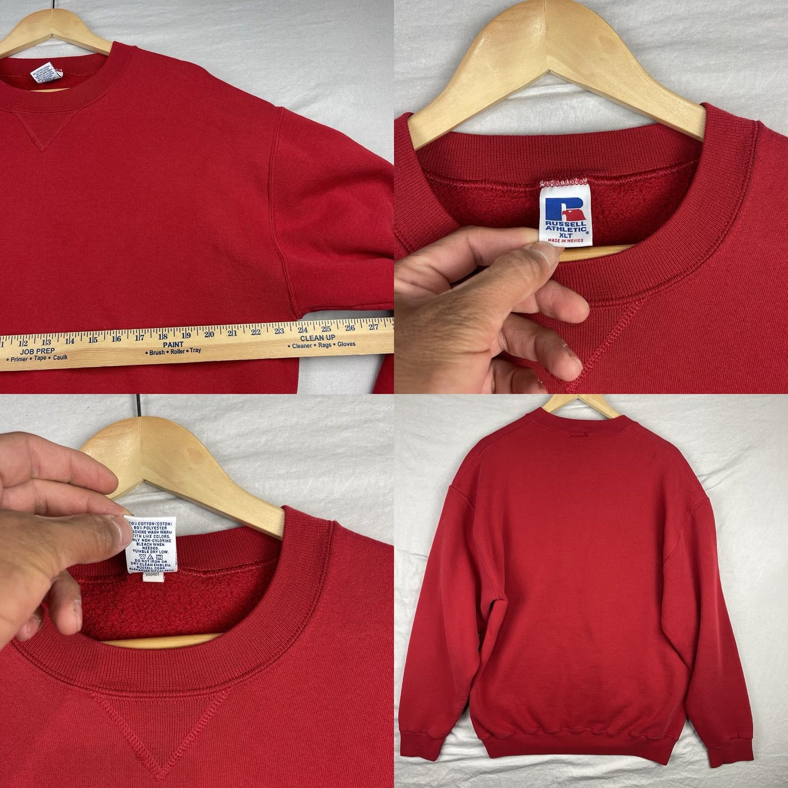 Russell Athletic VINTAGE Russell Athletic Sweatshirt Mens XL Tall Red Pullover Crew Neck Sweatshirt Size US XL / EU 56 / 4 - 8 Thumbnail