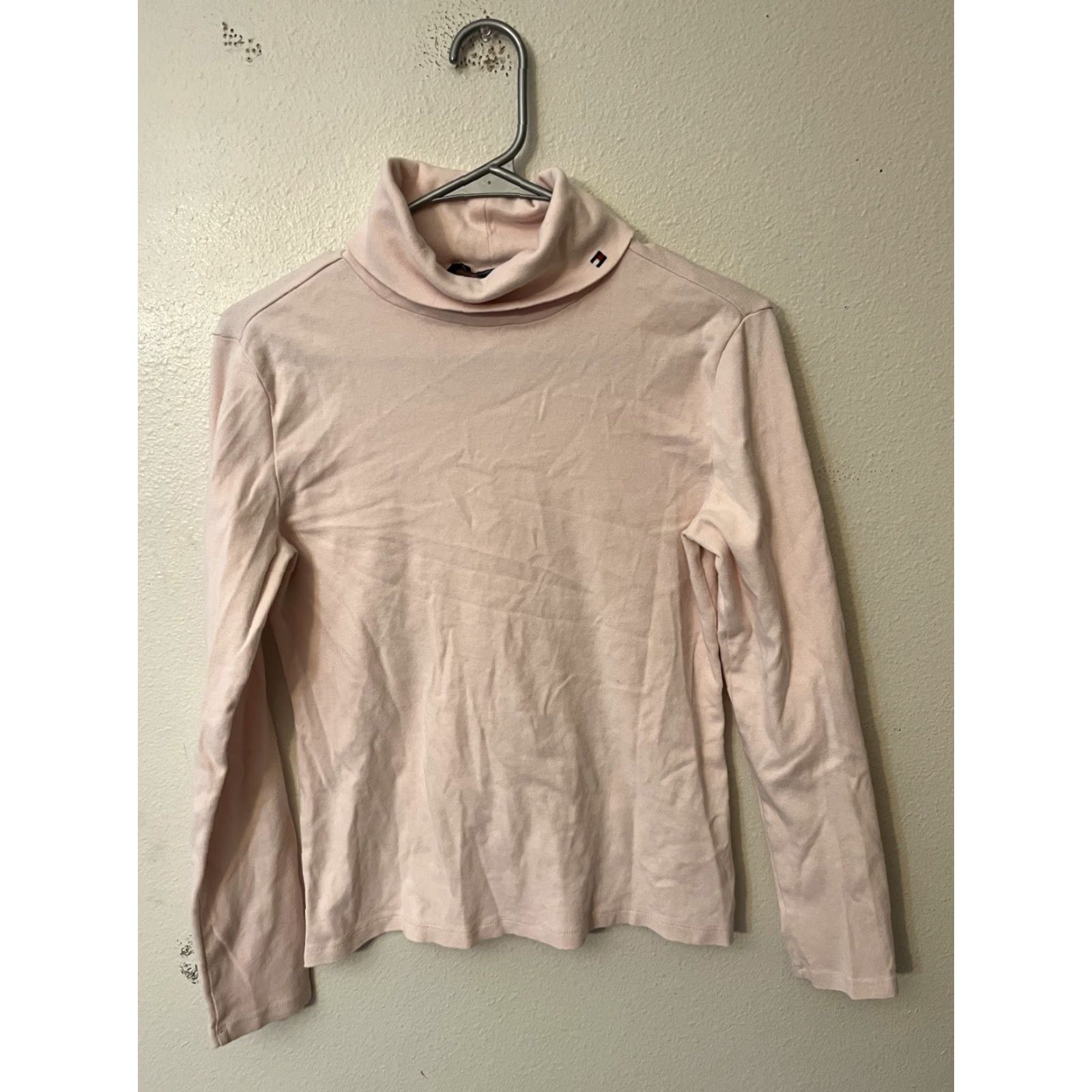 Tommy Hilfiger Tommy Hilfiger Turtleneck Top Women Size Medium Pink 100% Cotton Long Sleeve Size M / US 6-8 / IT 42-44 - 2 Thumbnail