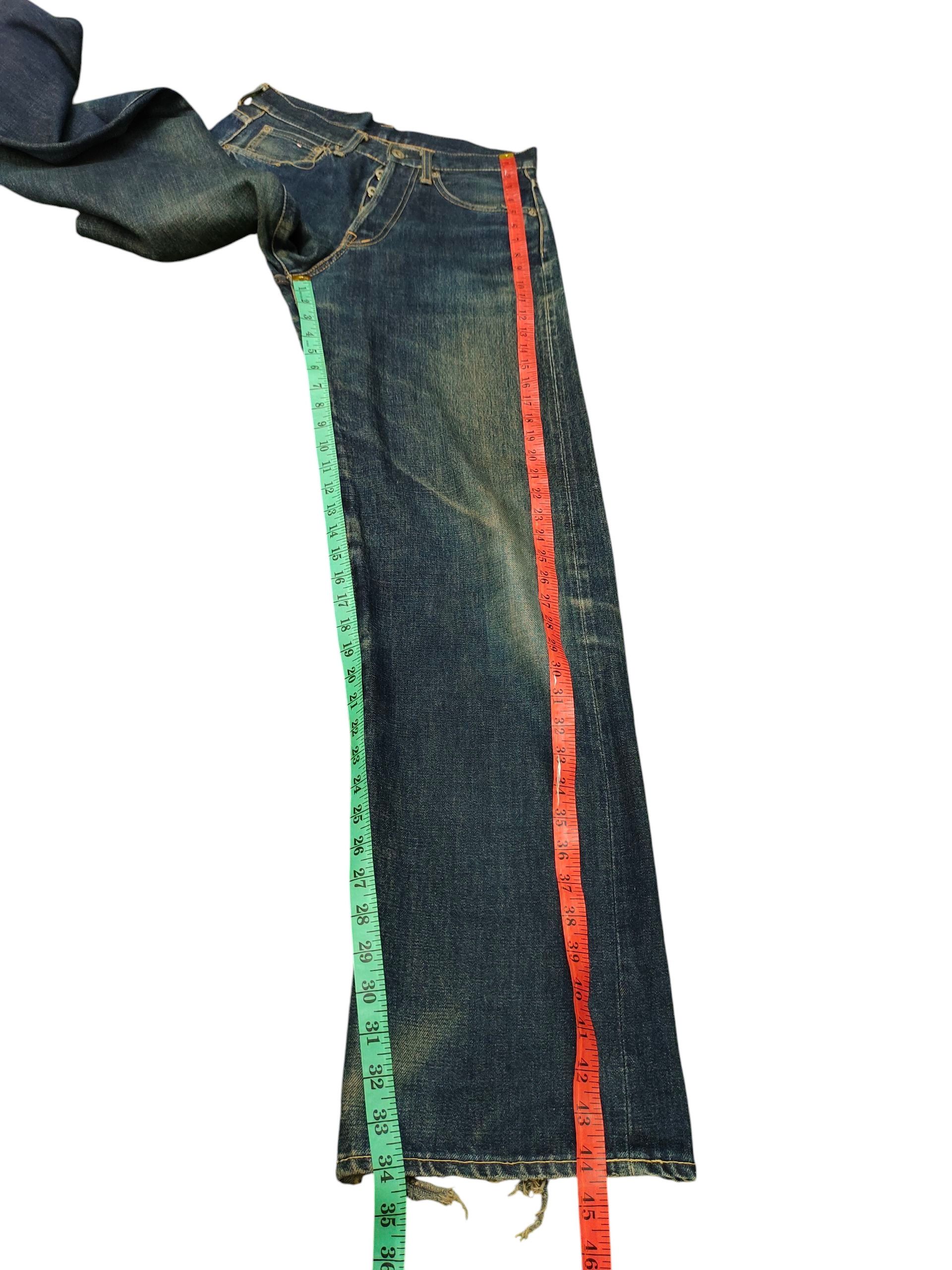 Nigel Cabourn Vintage 90s Nigel Cabourn Selvedge Clawmark Distress Jeans Size US 30 / EU 46 - 18 Thumbnail