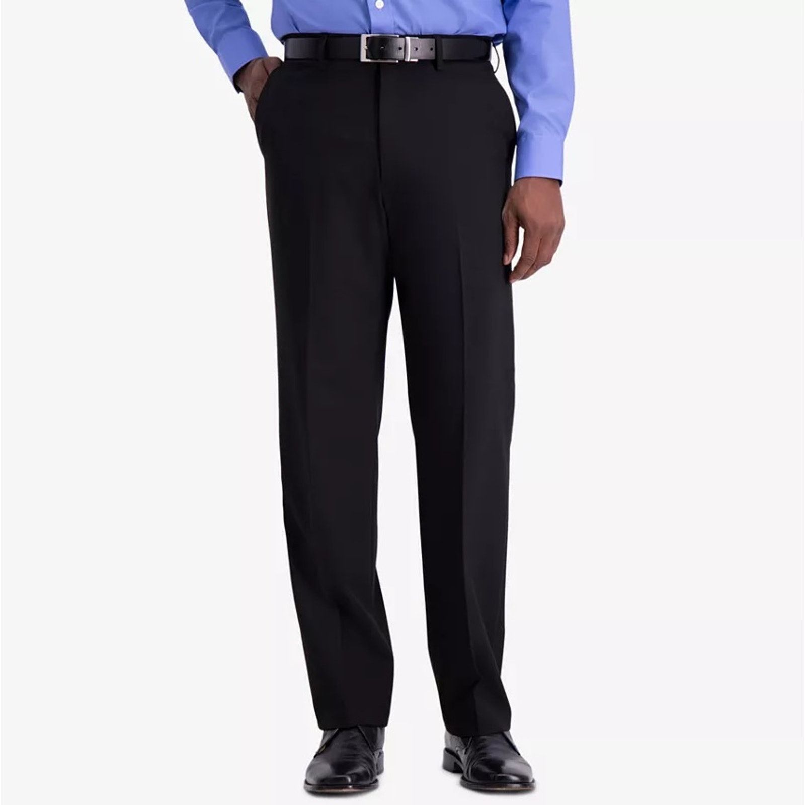 Haggar J.M. Haggar Men's Black 4-Way Stretch Dress Pants 38W 34L Size US 38 / EU 54 - 1 Thumbnail