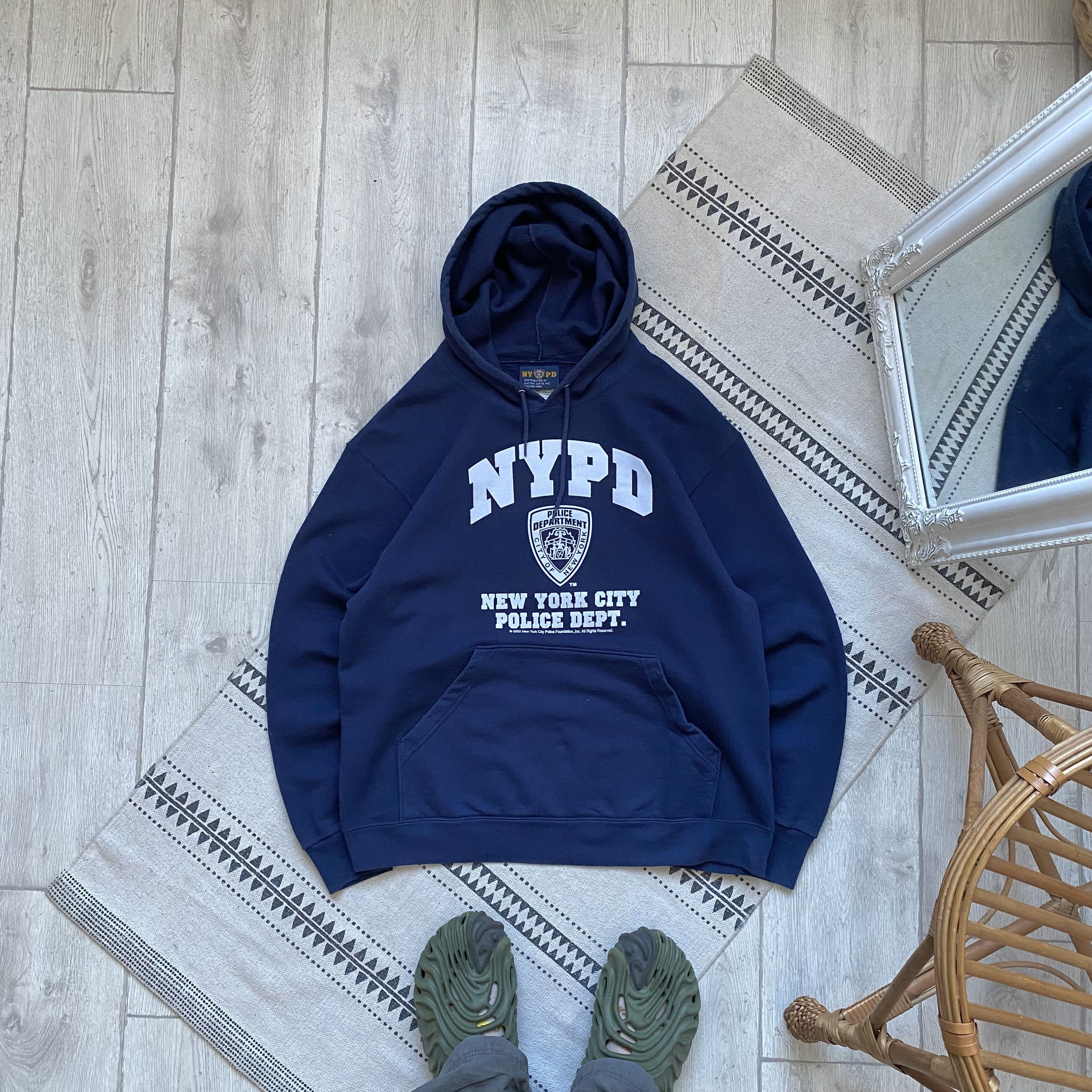 Hanes 🚔 Vintage 90s NYPD hoodie USA New York police official merh Size US M / EU 48-50 / 2 - 1 Thumbnail