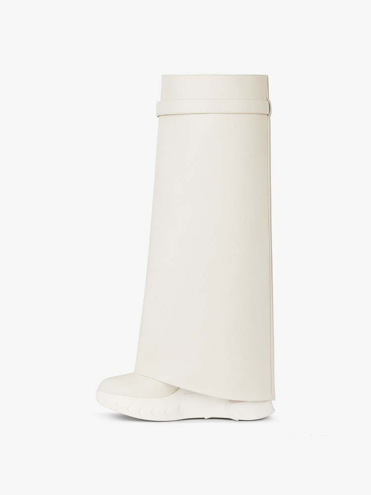 Givenchy o1srvl11e0525 Shark Lock Ankle Boots 90mm in Beige Size US 7 / IT 37 - 4 Thumbnail