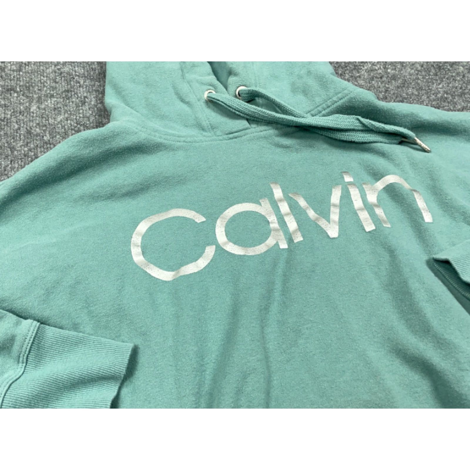 Calvin Klein Calvin Klein Hoodie Women XL Green Cropped Performance Pullover Sweatshirt Graphic Print Size XL / US 12-14 / IT 48-50 - 4 Thumbnail