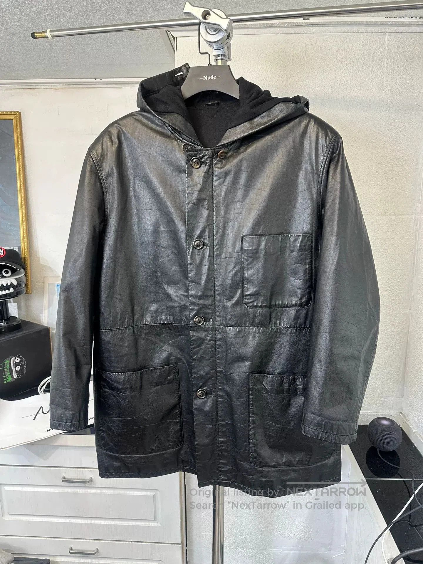Yohji Yamamoto Yohji Yamamoto Men's Leather Parka Coat. Size US M / EU 48-50 / 2 - 1 Thumbnail
