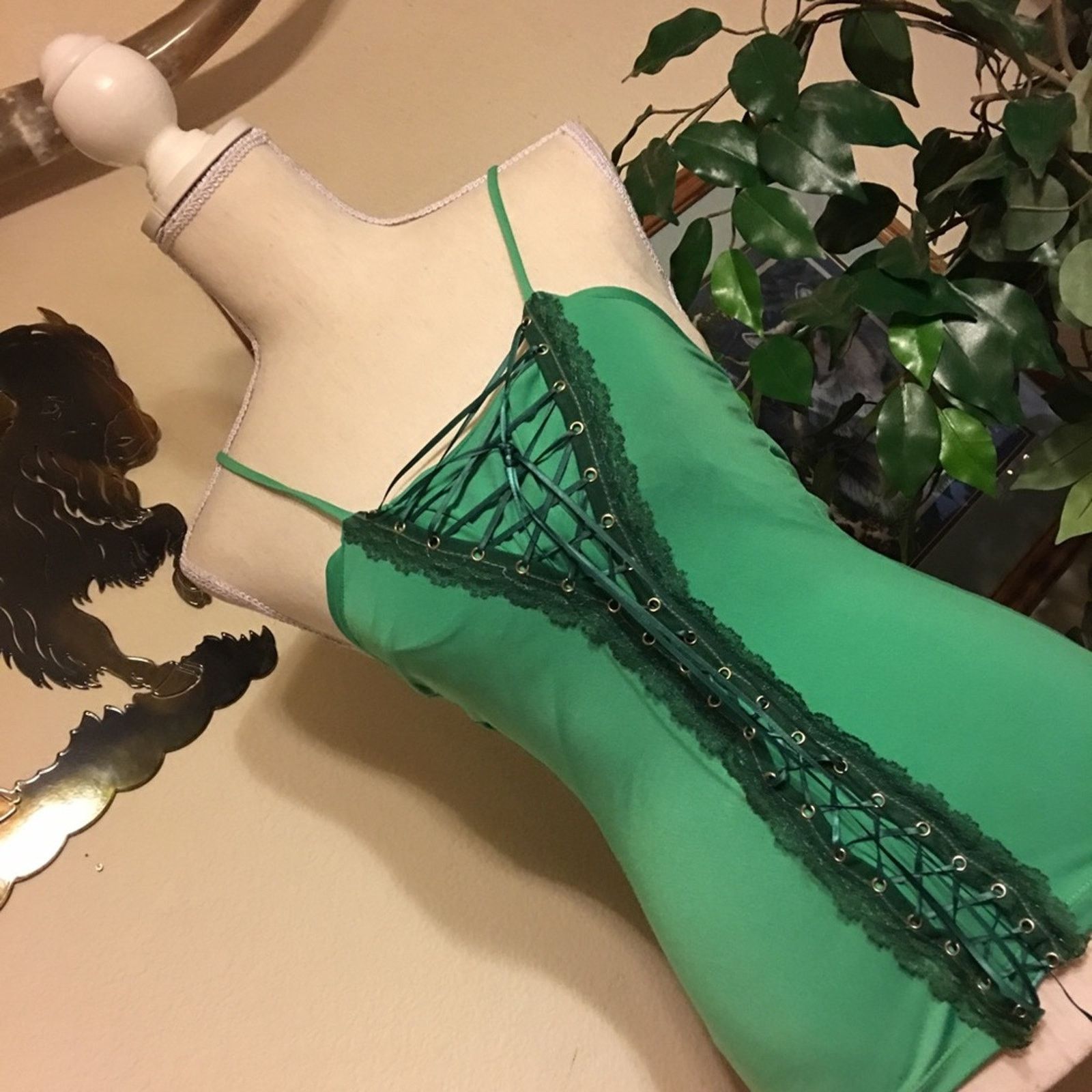 Other O’lala Vivid Green and lace cami bustier NWT M Size M / US 6-8 / IT 42-44 - 2 Thumbnail