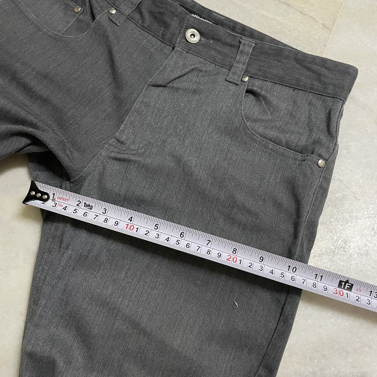 semanticdesign ORIGINAL DESIGNER SEMANTICS SLACK COTTON BUCKLE BACK (31×42 Size US 31 - 9 Thumbnail