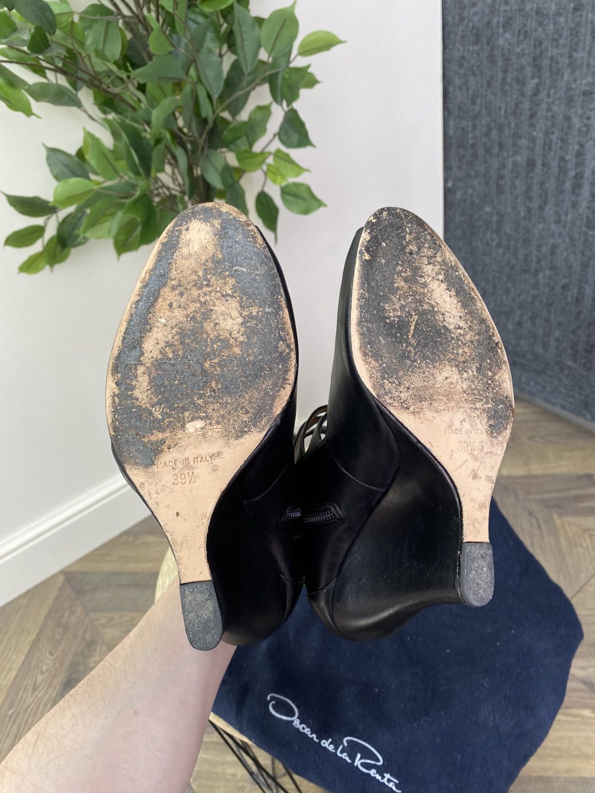 Oscar De La Renta Vintage Oscar de la Renta Leather Caged Ankle Length Sandals Size US 9.5 / IT 39.5 - 11 Thumbnail