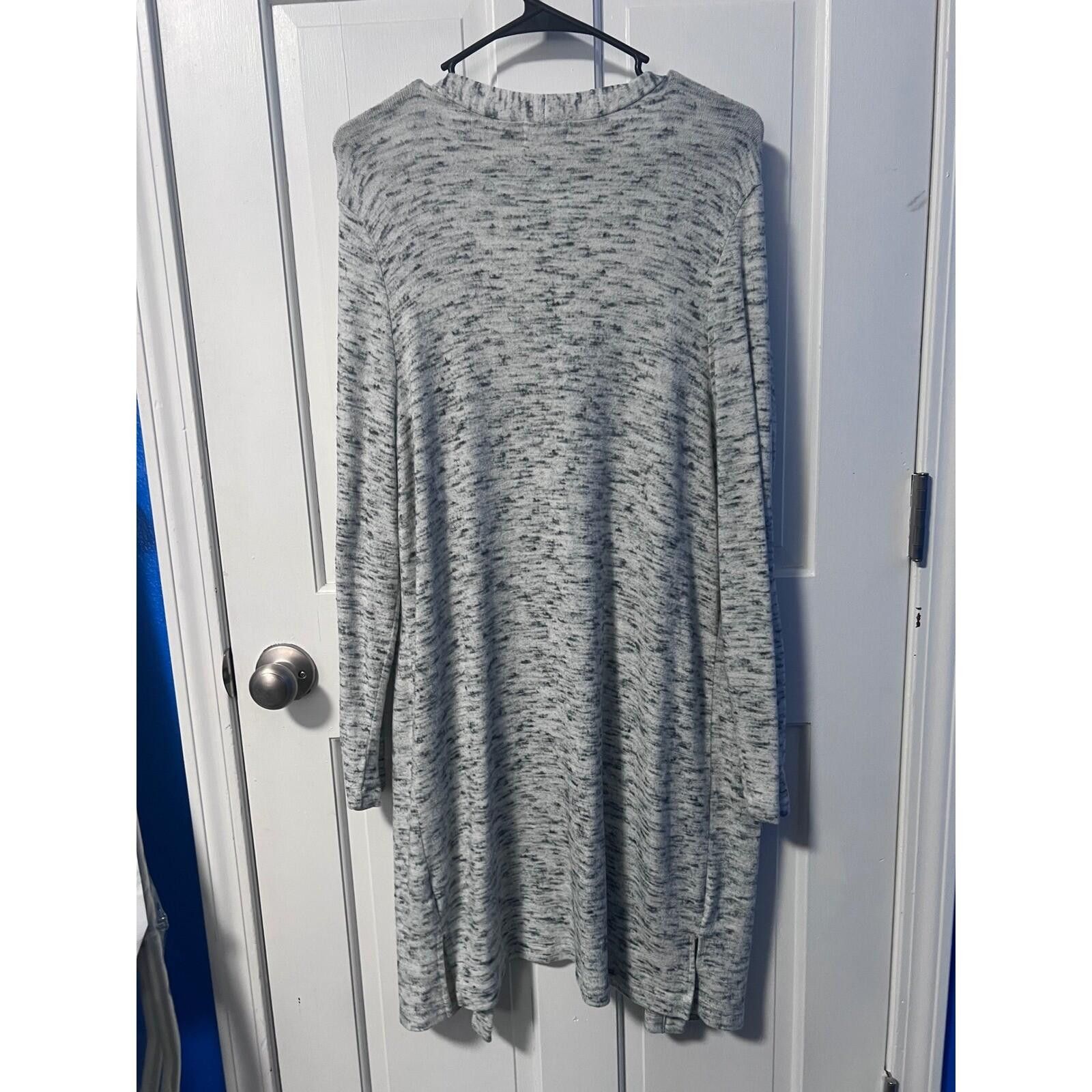 Old Navy Old Navy Cardigan Women XXL Gray Space Dye Open Front Pocket Size XXL / US 16-18 / IT 52-54 - 6 Thumbnail