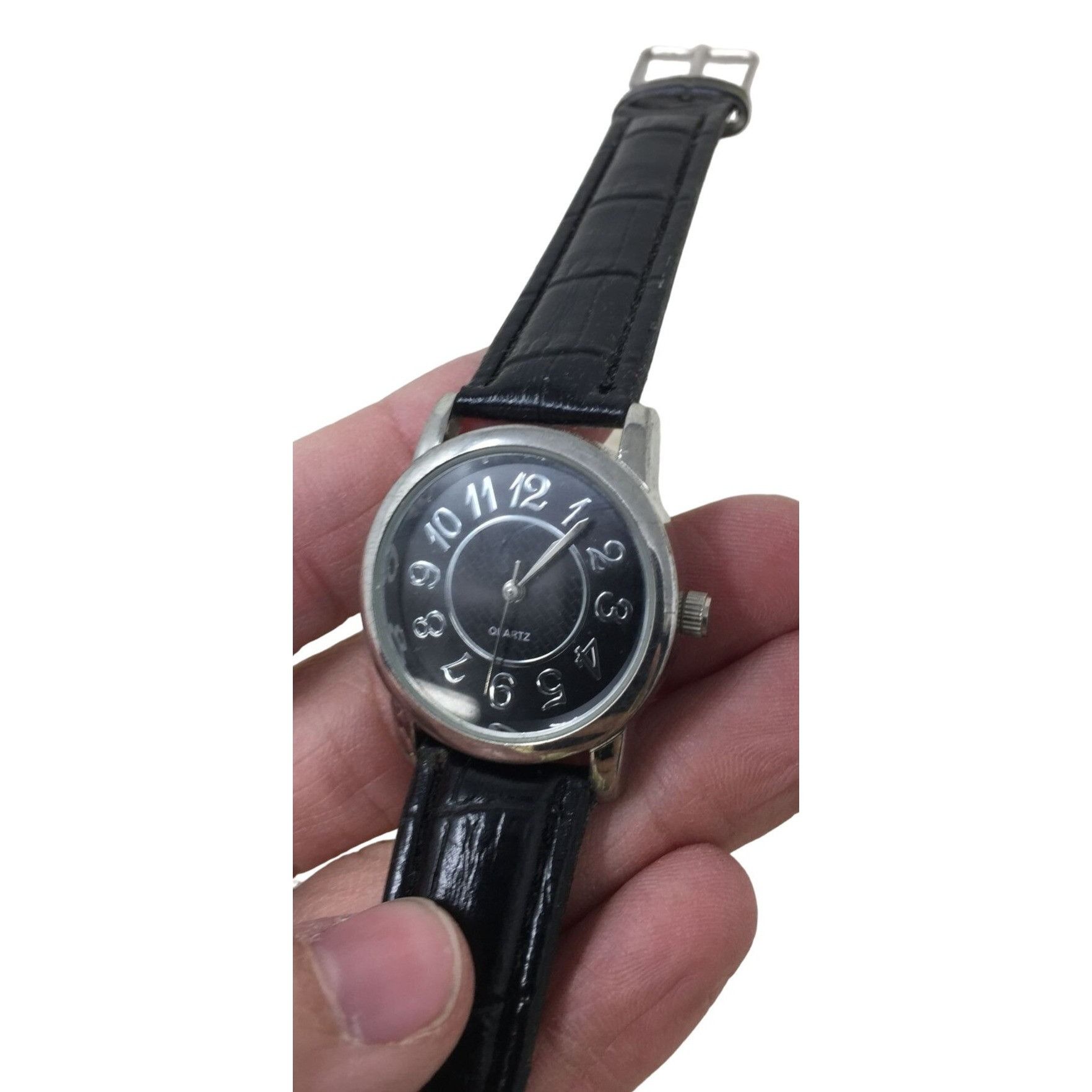 Other Quartz Stainless Steel Wrist Watch with Leather Band - Made Size ONE SIZE - 2 Thumbnail