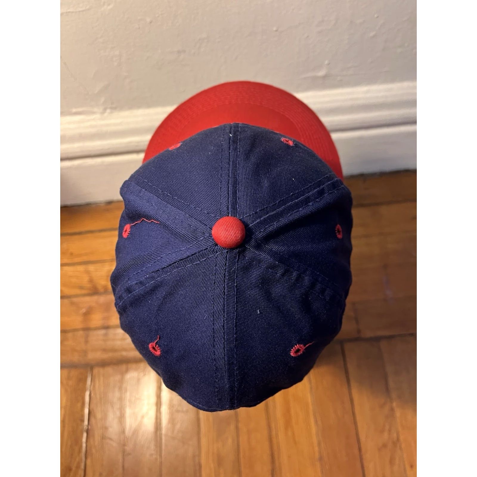 Fila VINTAGE FILA Snapback Hat Cap Blue 90s Mens One Size Adjustable Twill Spell Out Size ONE SIZE - 5 Thumbnail