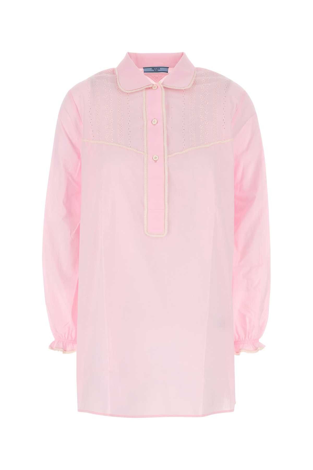 Prada Pink Cotton Blouse Size M / US 6-8 / IT 42-44 - 1 Thumbnail