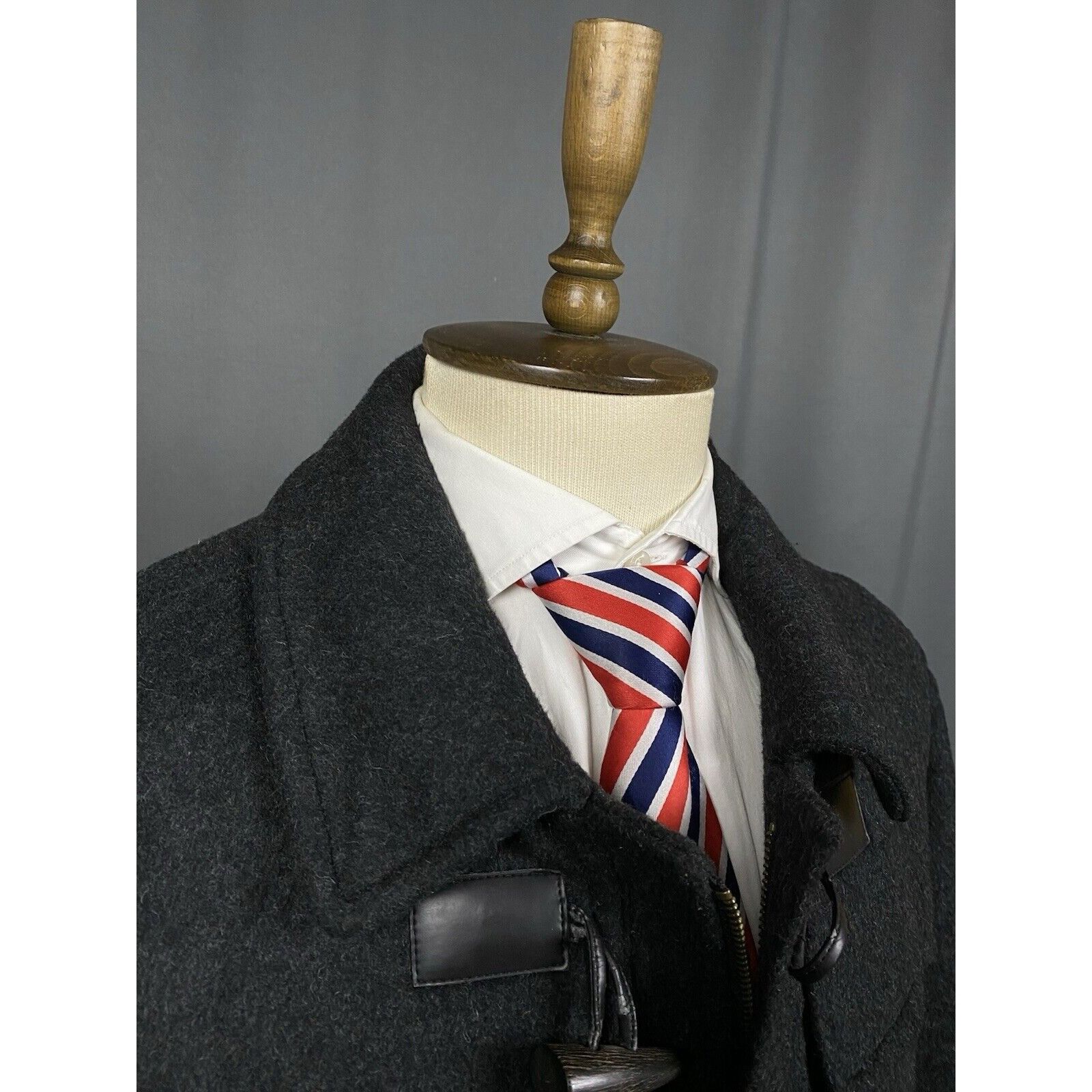 Barbour Barbour Men's Gray Wool Duffle Long Coat Size 48/56 Size US XL / EU 56 / 4 - 7 Thumbnail
