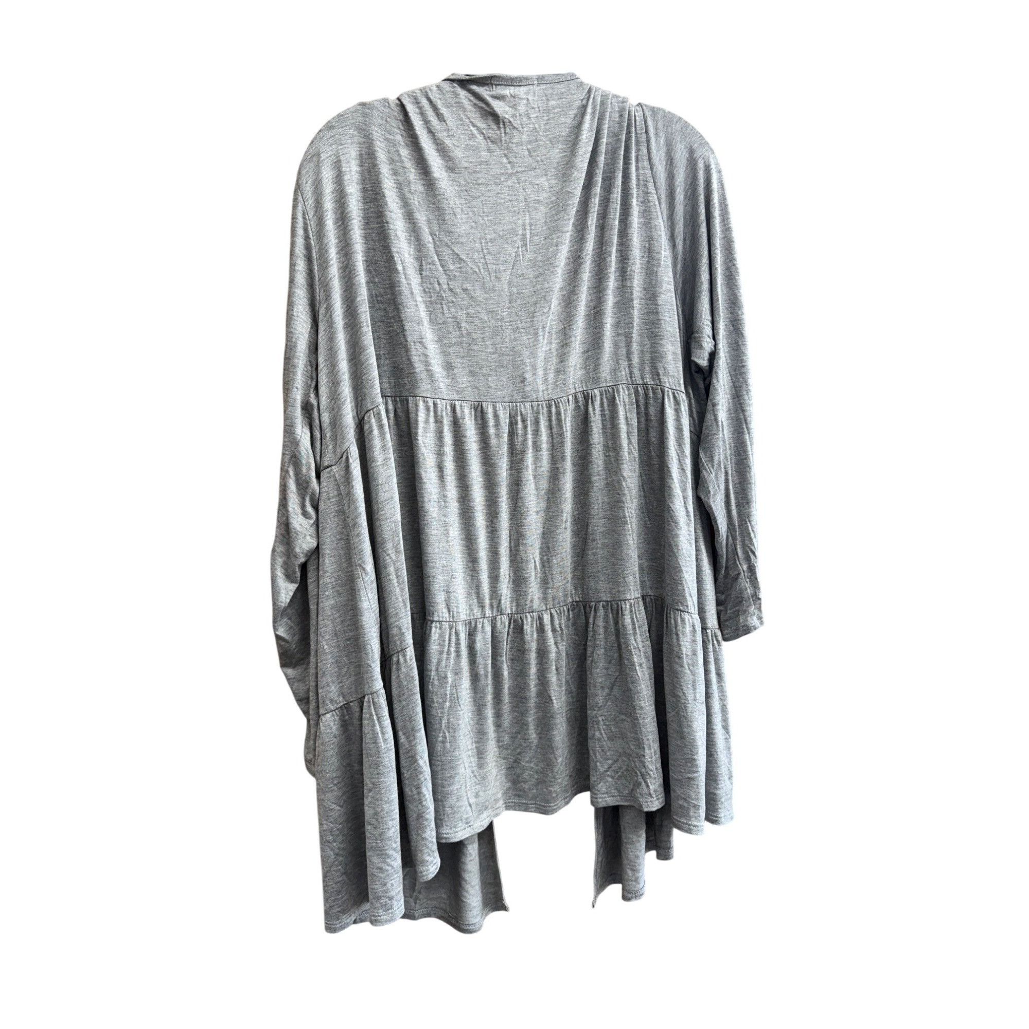 Other Womens Plus Size 1X Gray Tiered Open Cardigan Sweater Size XL / US 12-14 / IT 48-50 - 6 Thumbnail