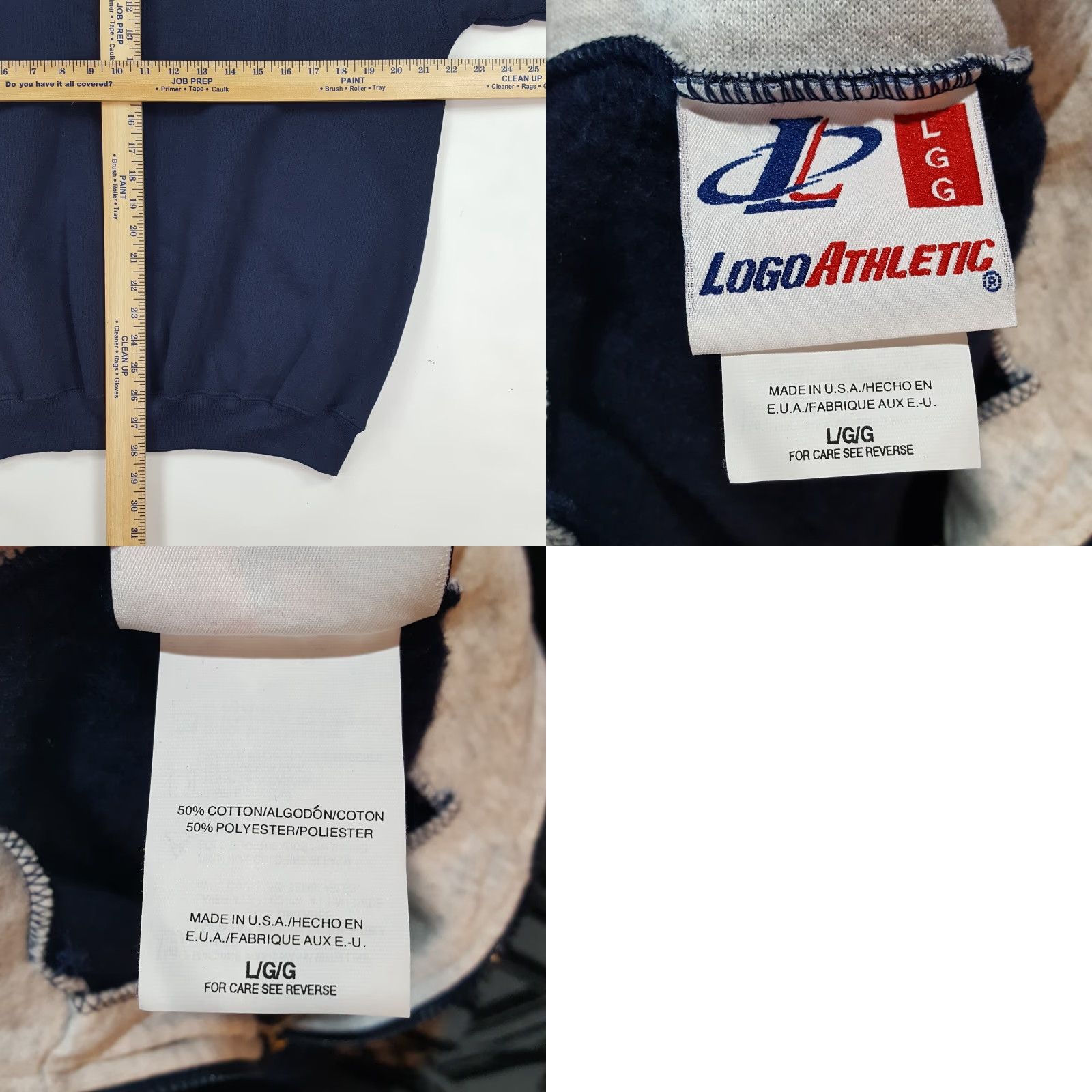 Logo Athletic VINTAGE Logo Athletic Men's Large 1/4 Zip Navy Blue Crewneck Sweatshirt Size US L / EU 52-54 / 3 - 8 Thumbnail