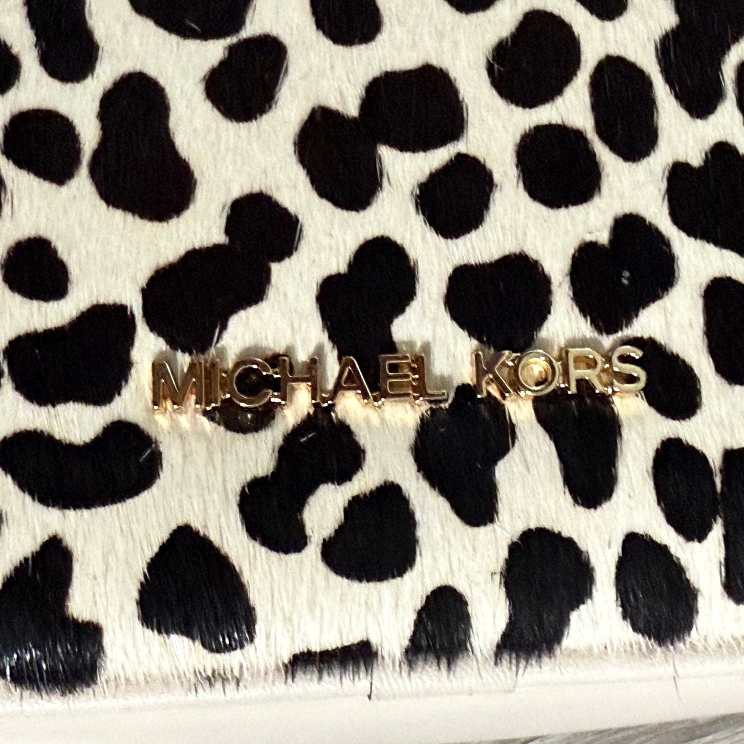 Michael Kors Michael Kors Carmela Sm Pouchette Crossbody Leather Cream Size ONE SIZE - 4 Thumbnail